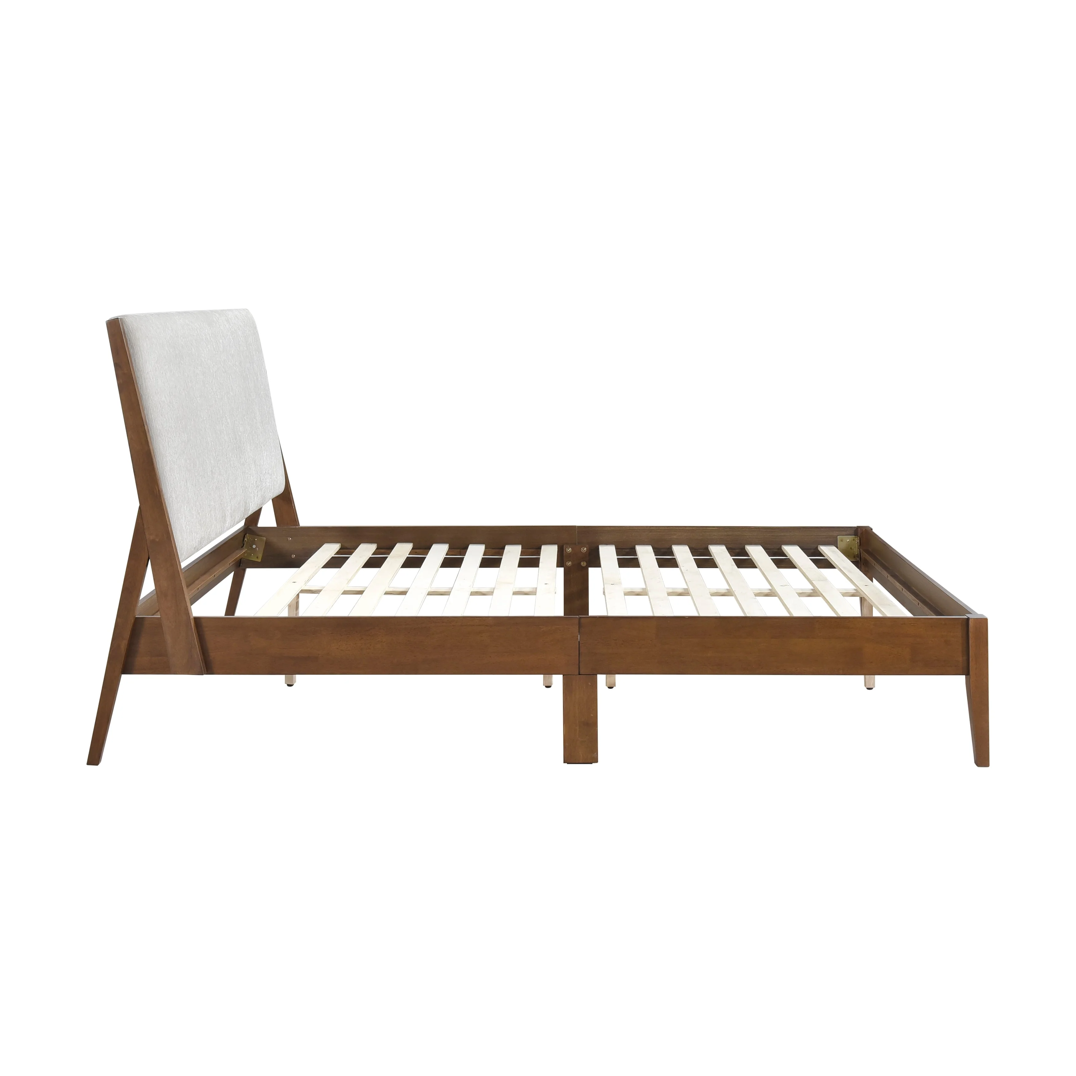 Jasper Light Gray/Chestnut Queen Platform Bed - Image 5