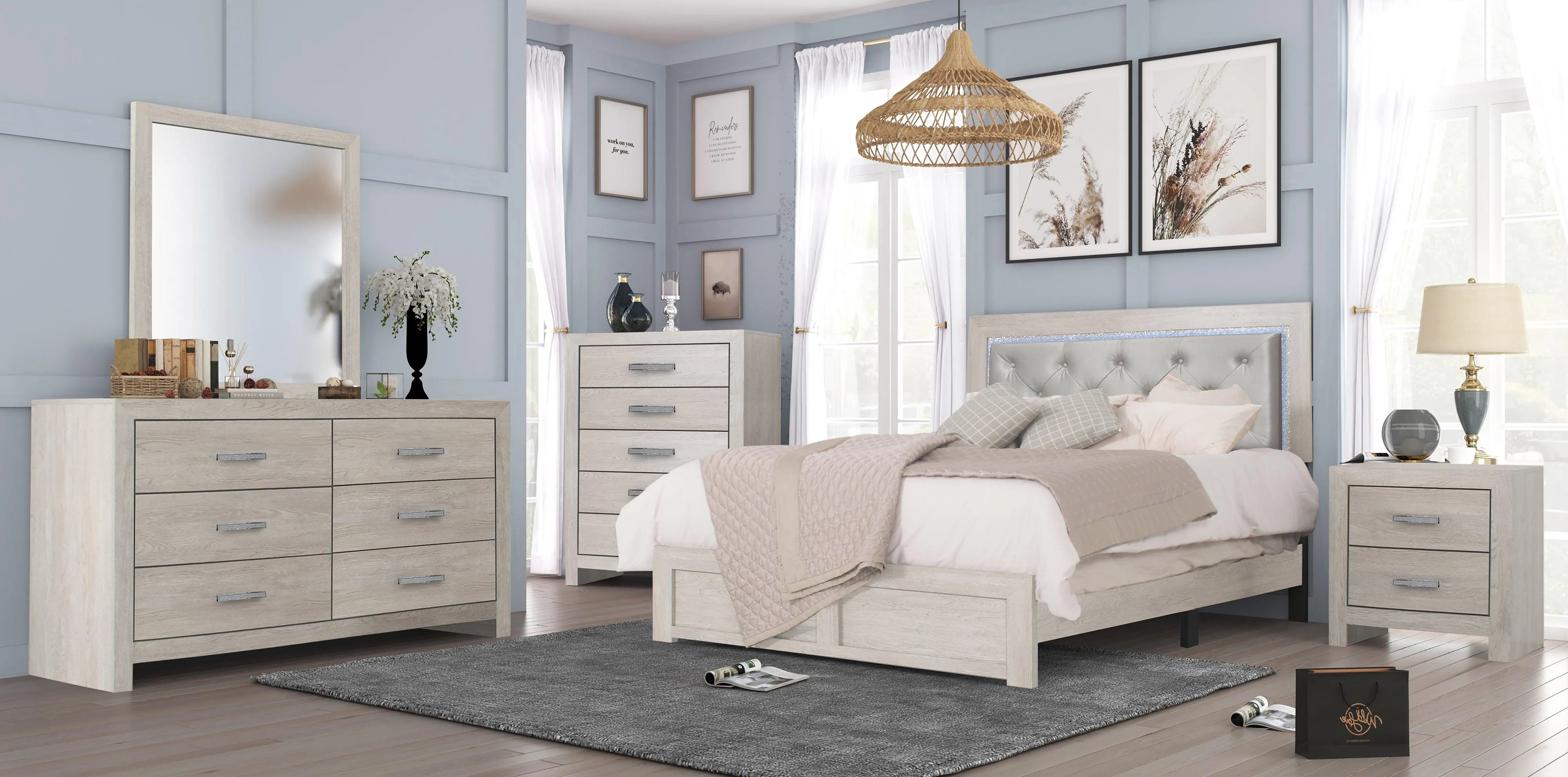 Jaylen Cream Bedroom Mirror (Mirror Only) - Image 2