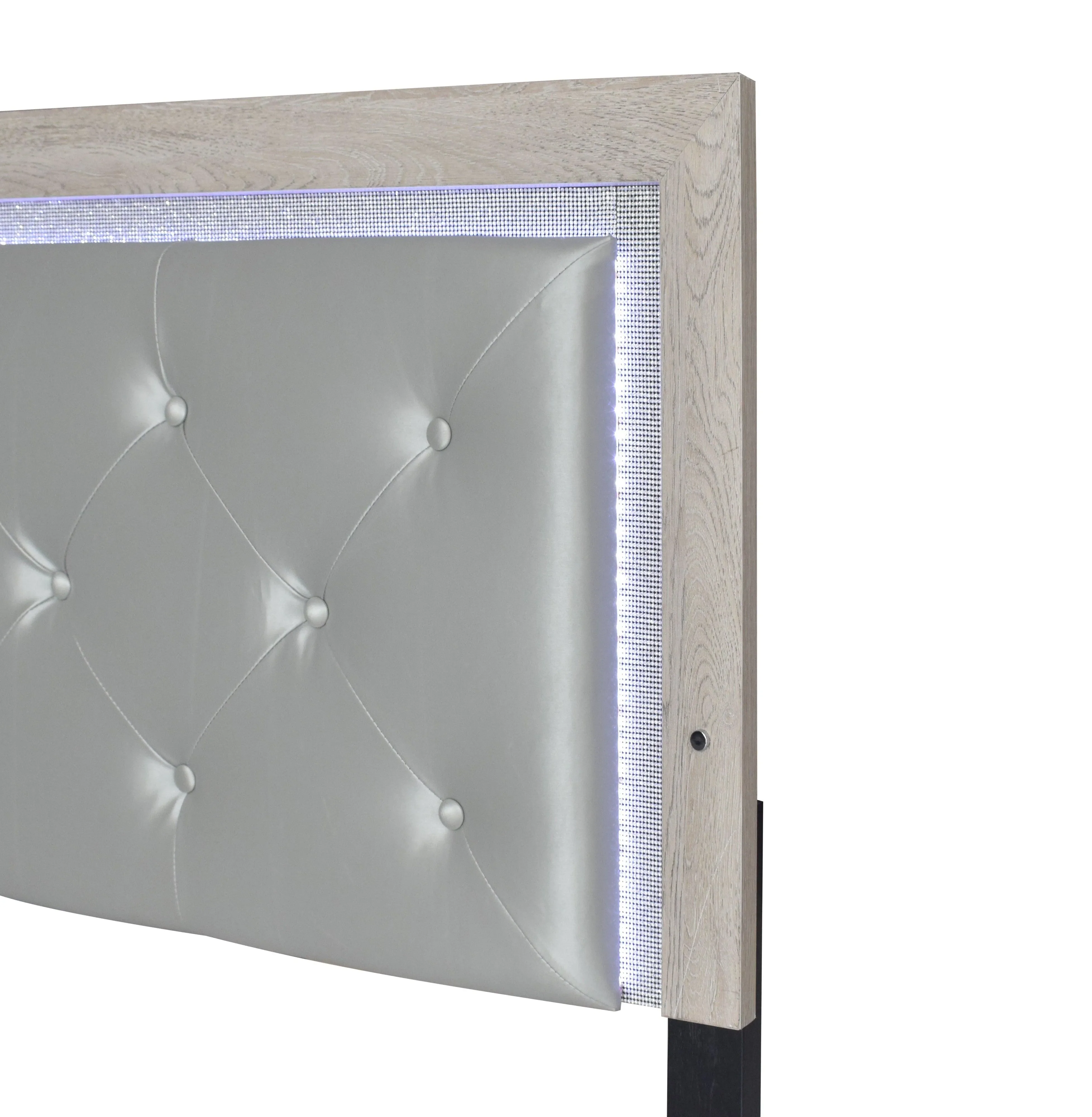 Jaylen Cream King LED Panel Bed - Image 2