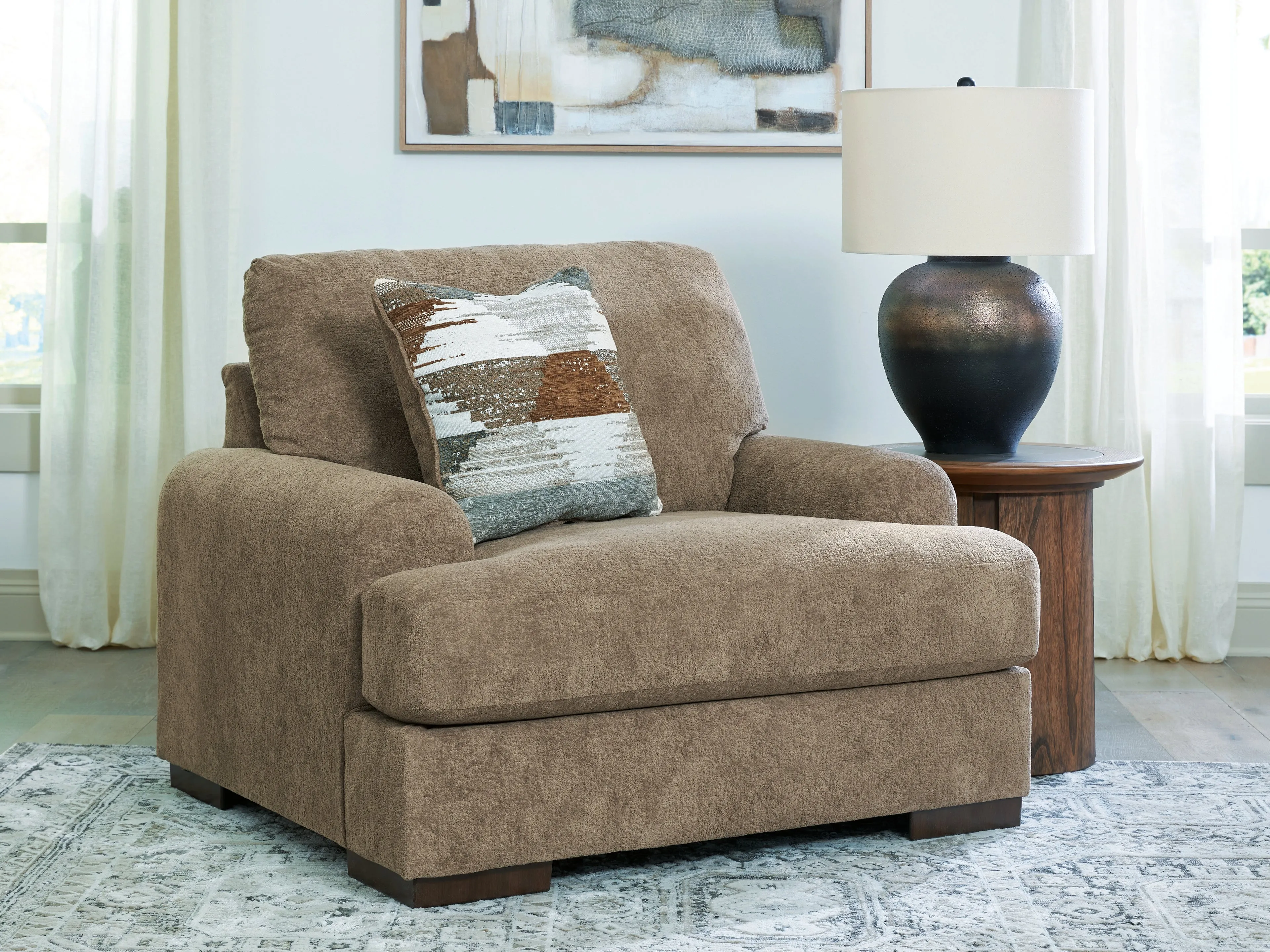 Jayne Park Pecan Oversized Chair - Image 2