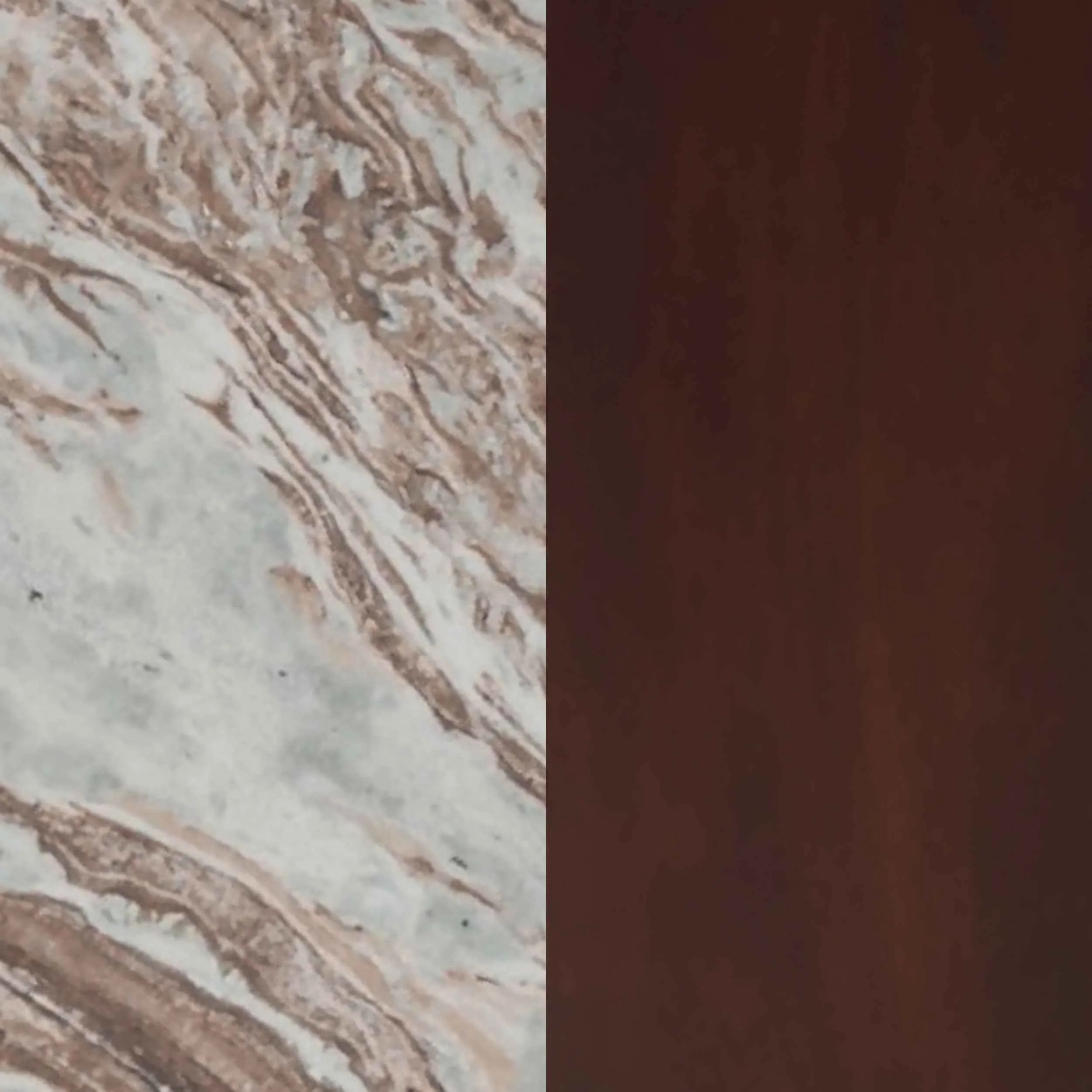 Jenna Brown Round Marble Top Mango Wood Side End Table - Image 7