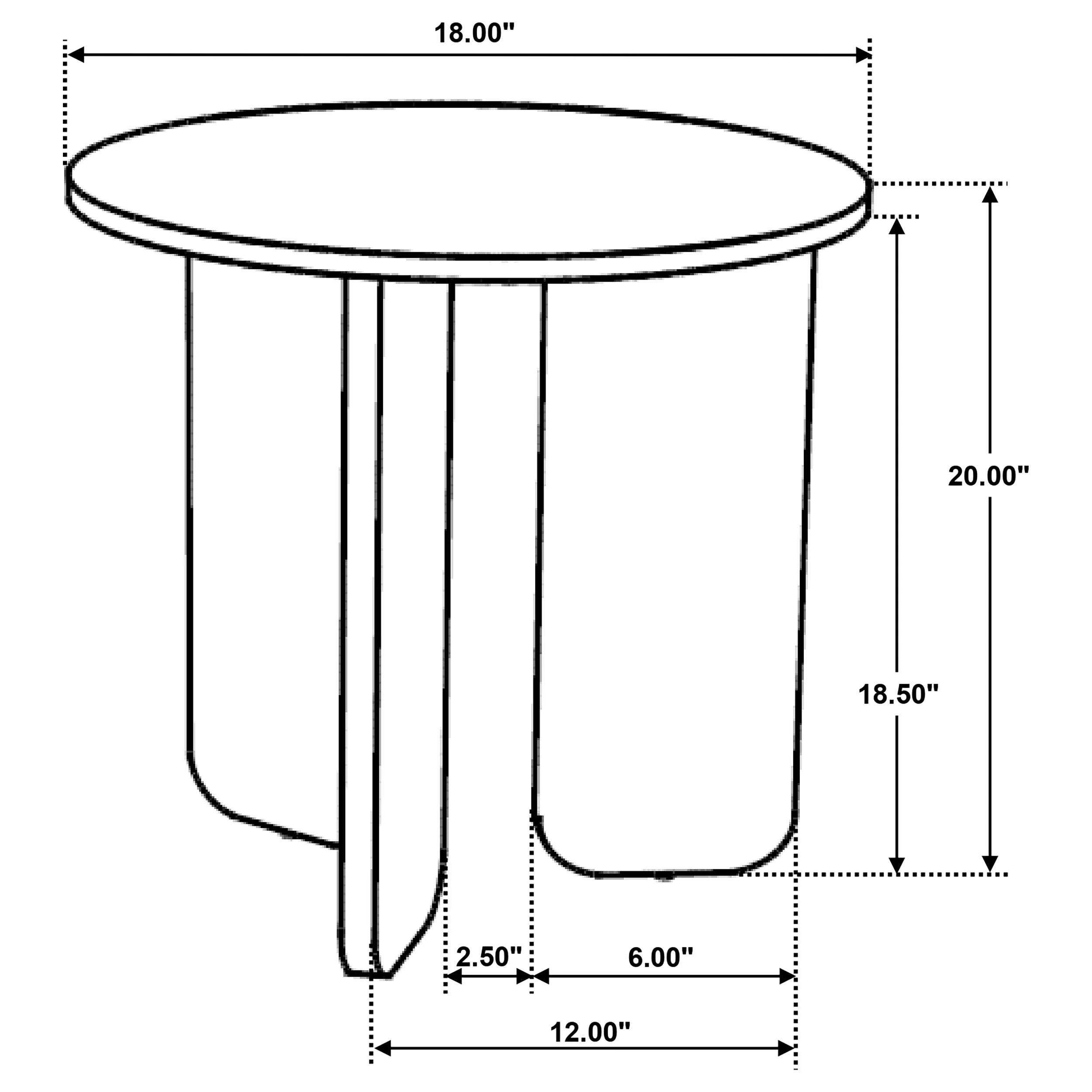 Jenna Brown Round Marble Top Mango Wood Side End Table - Image 8