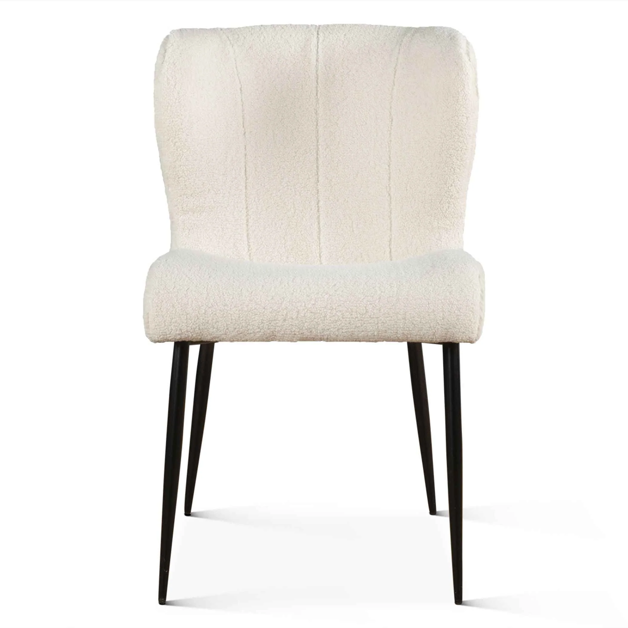 Jennifer 20" Dining Chair in White Boucle - Image 2
