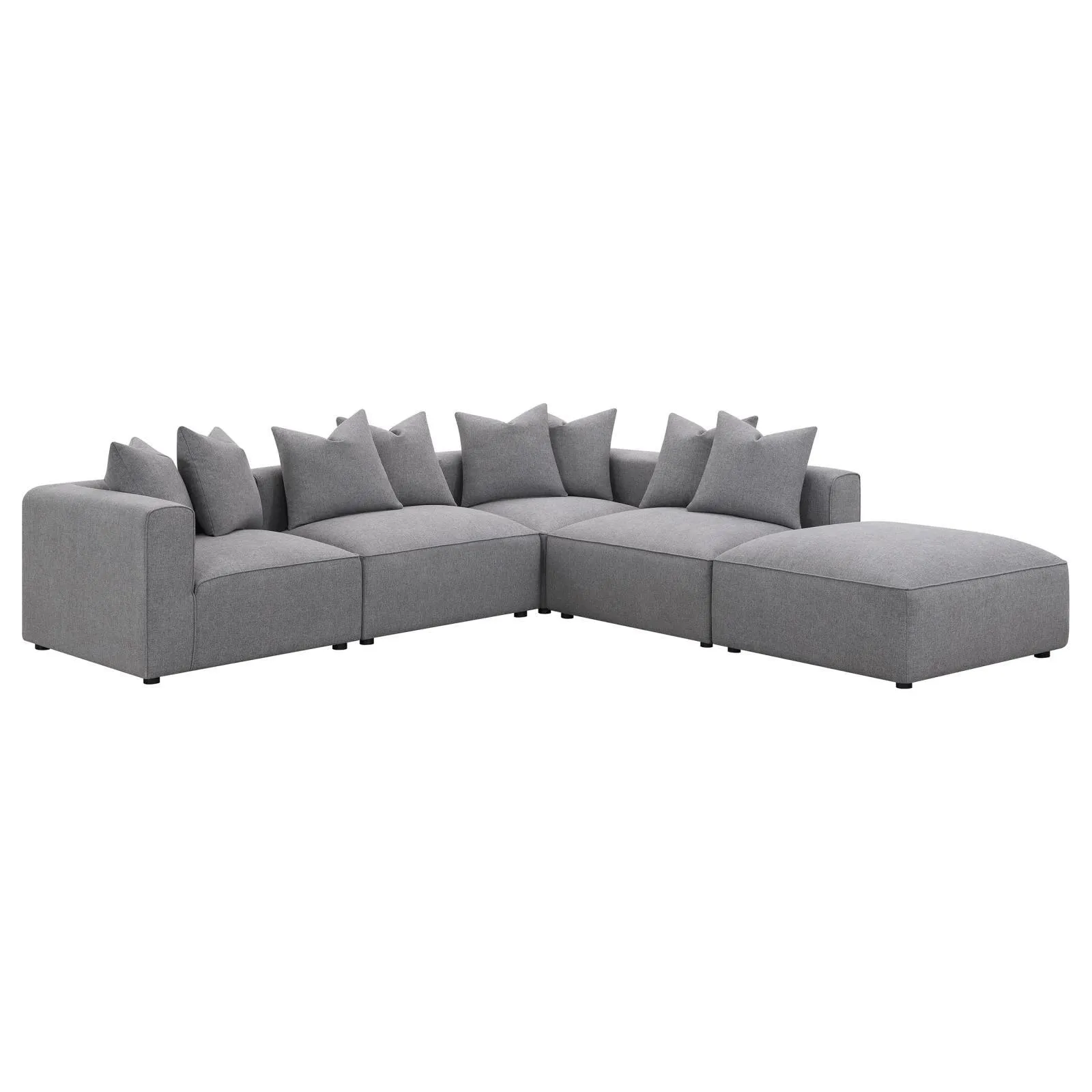 Jennifer Gray Square Upholstered Ottoman - Image 6