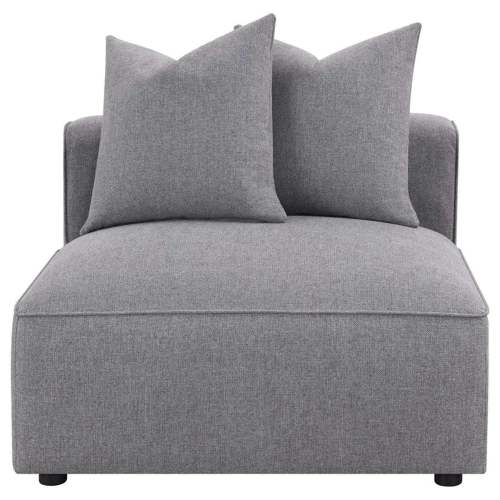 Jennifer Gray Tight Seat Armless Chair - Image 2