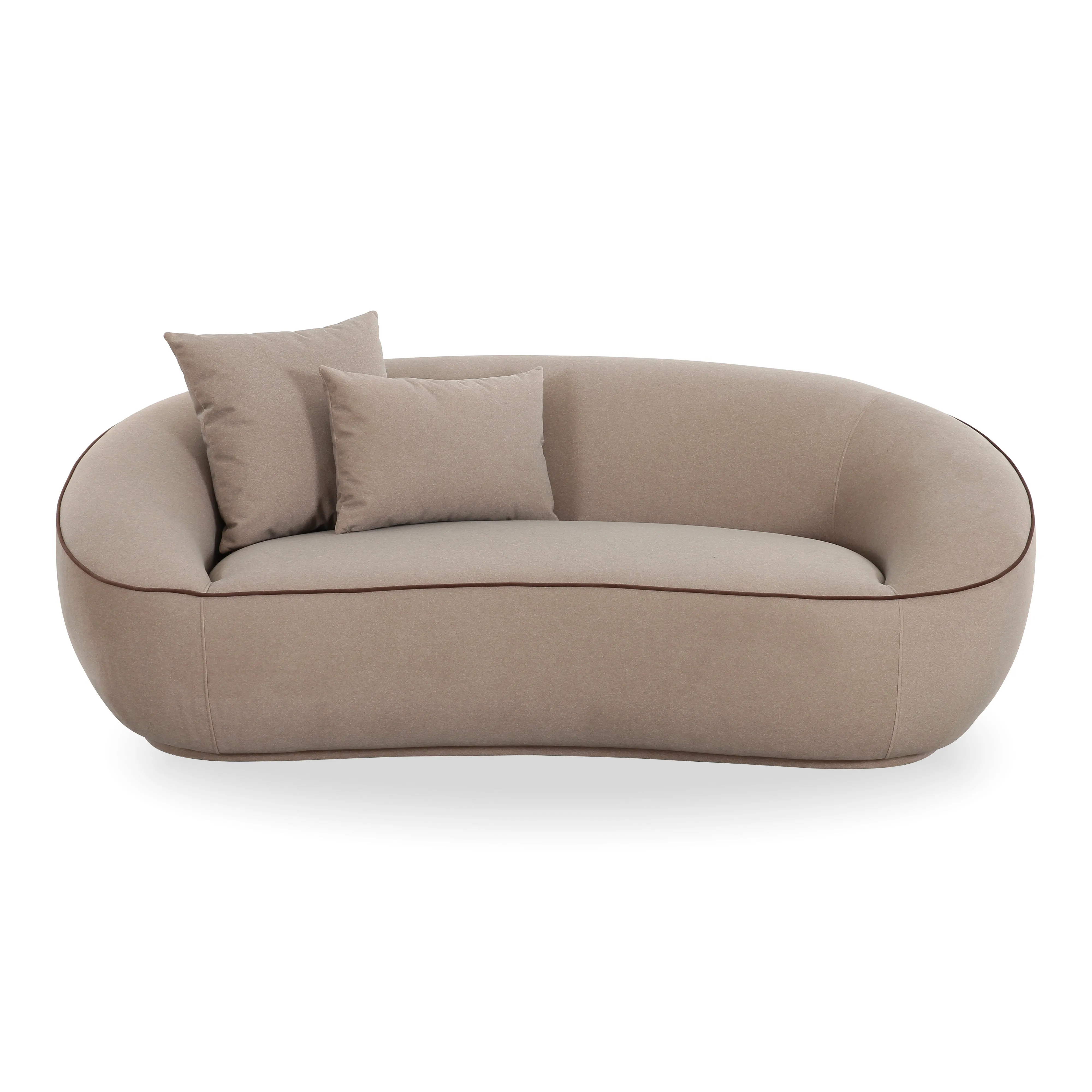 Jenny 78" Taupe Faux Mohair Loveseat