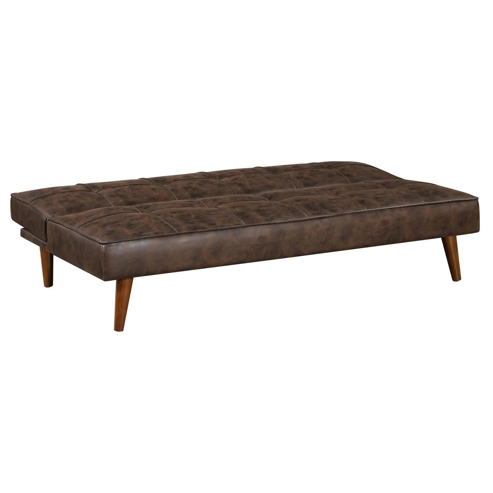 Jenson Upholstered Tufted Convertible Sofa Bed Dark Coffee - Image 3