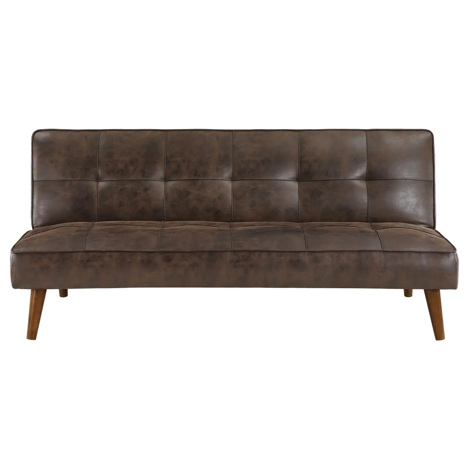 Jenson Upholstered Tufted Convertible Sofa Bed Dark Coffee - Image 4