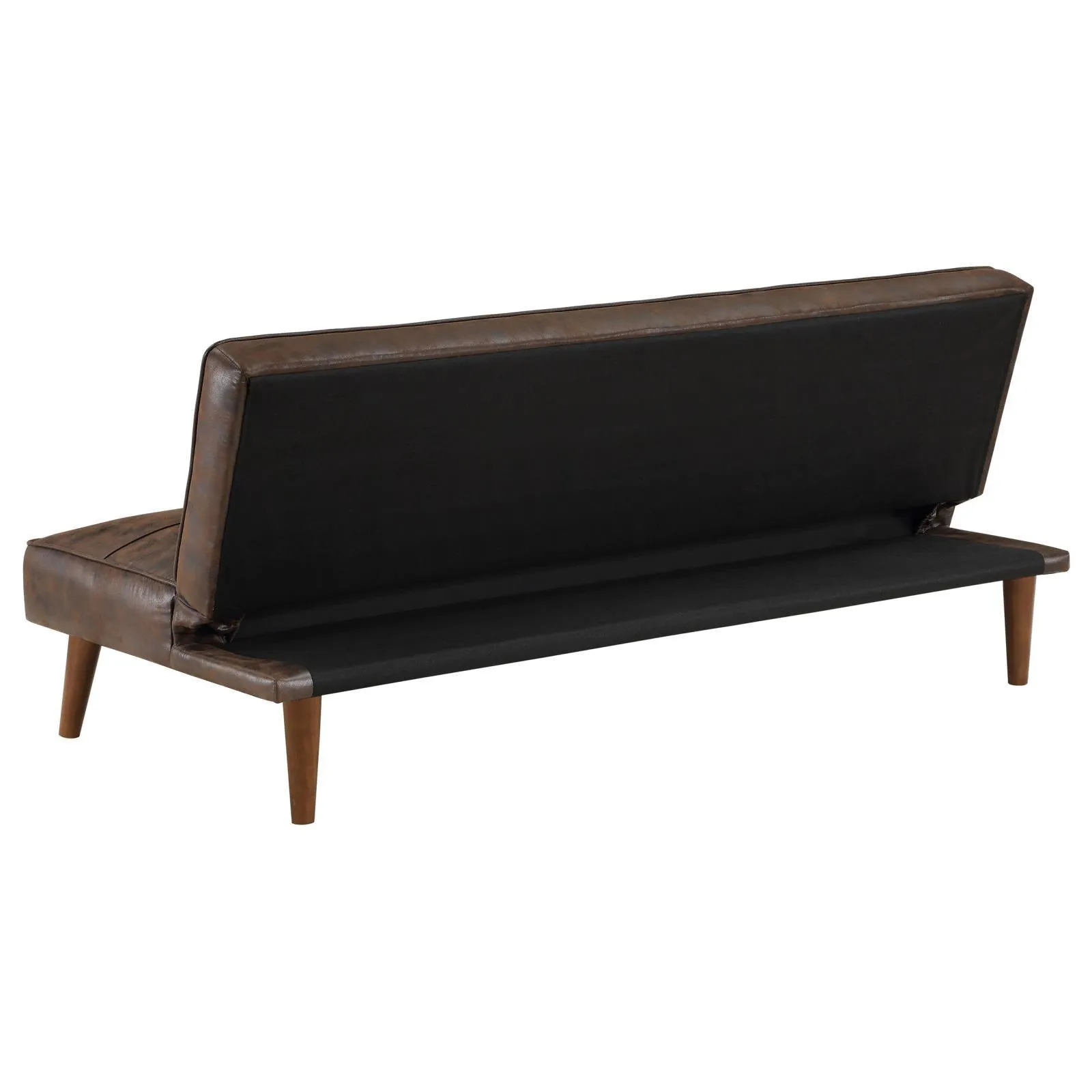 Jenson Upholstered Tufted Convertible Sofa Bed Dark Coffee - Image 7