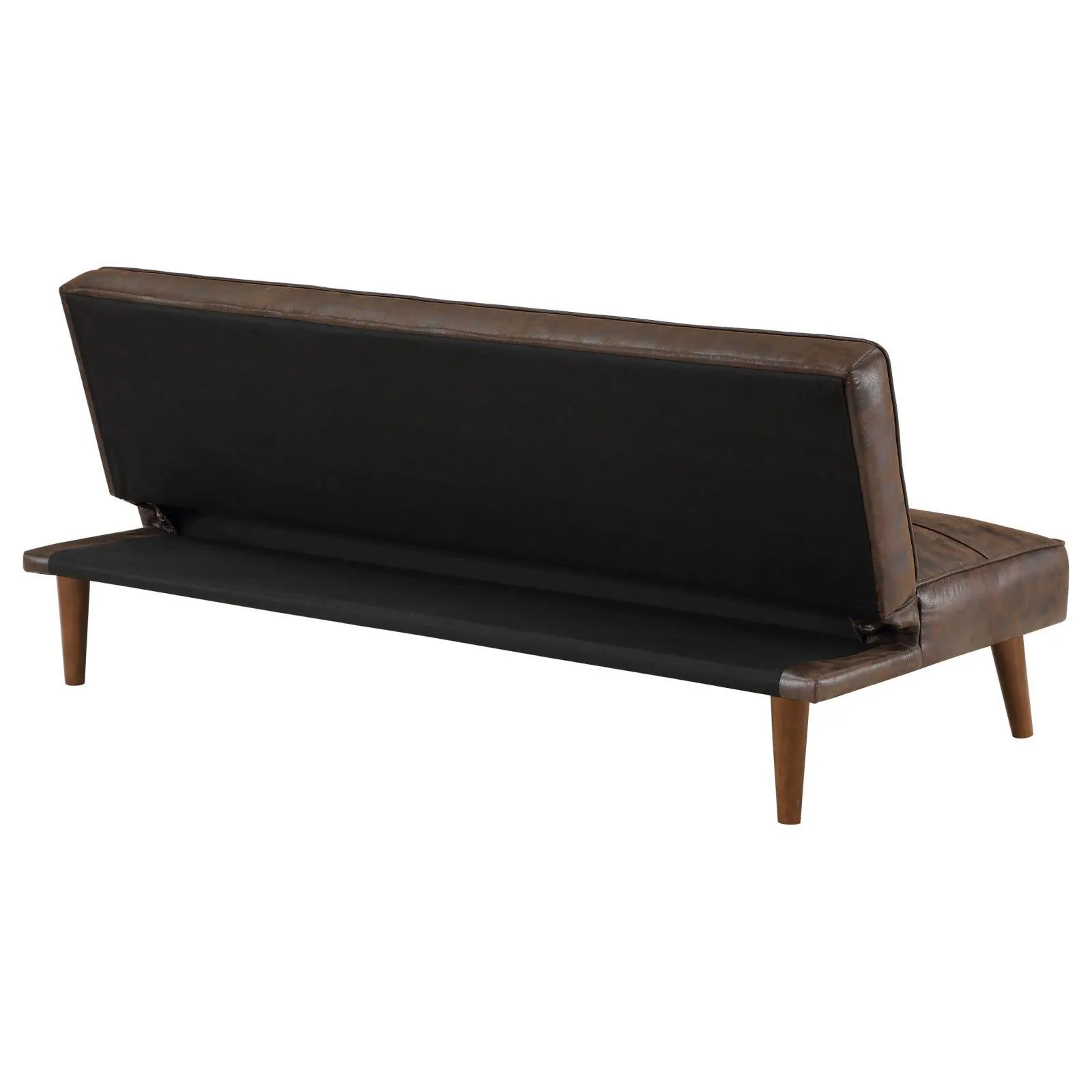 Jenson Upholstered Tufted Convertible Sofa Bed Dark Coffee - Image 8