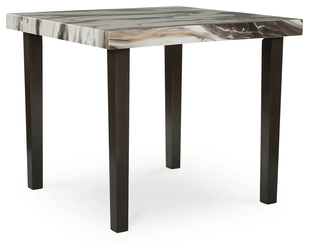 Jeshina Dark Brown/Beige Counter Height Dining Table and 4 Barstools - Image 4
