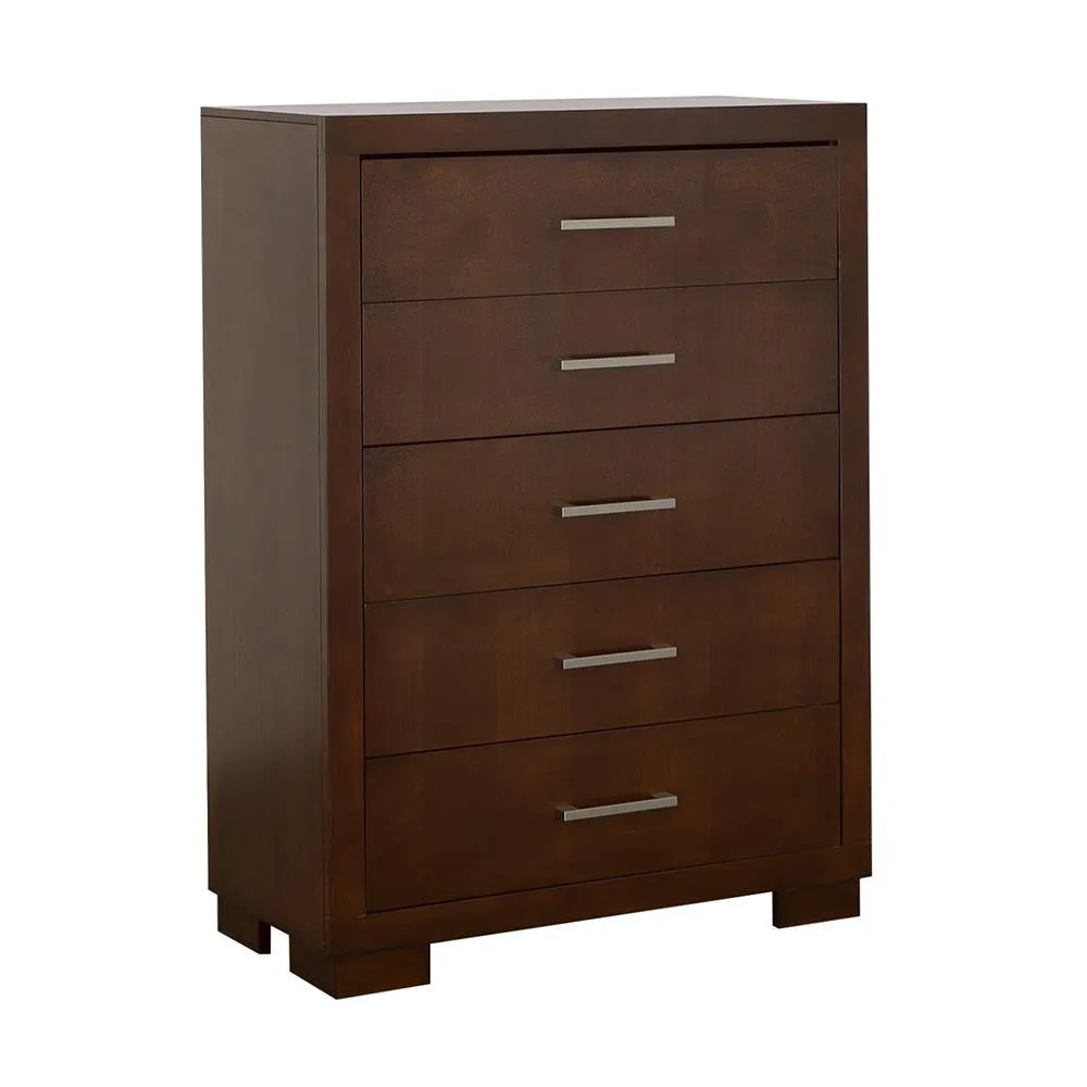 Jessica Cappuccino 5-Drawer Chest - Image 2