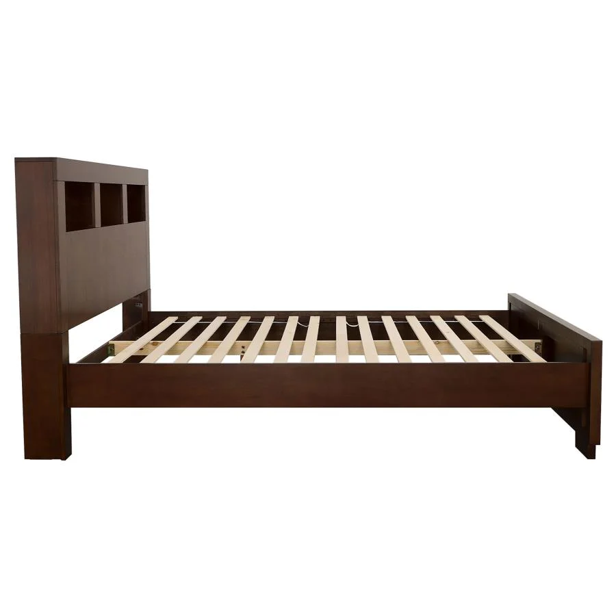 Jessica Cappuccino 5-Piece Eastern King Bedroom Set - Image 4