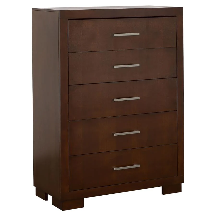 Jessica Cappuccino 6-piece Queen LED Bedroom Set - Image 11