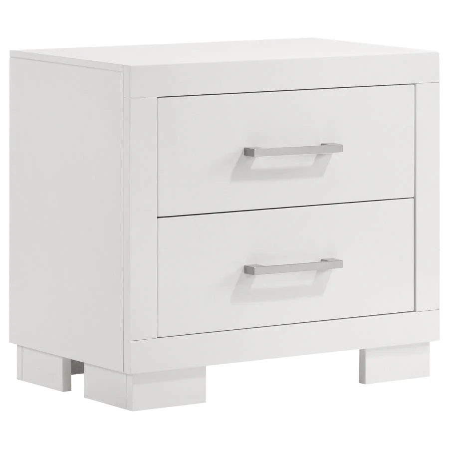 Jessica White 5-Piece King Bedroom Set with Nightstand Panels - Image 5