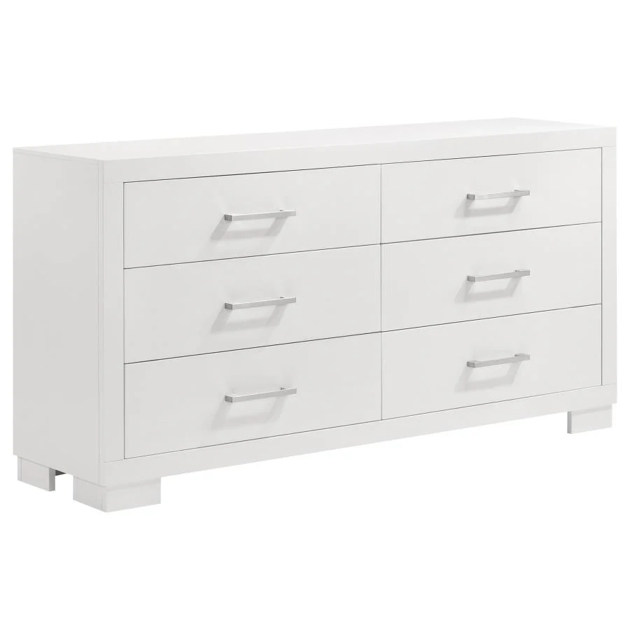 Jessica White 5-Piece King Bedroom Set with Nightstand Panels - Image 7