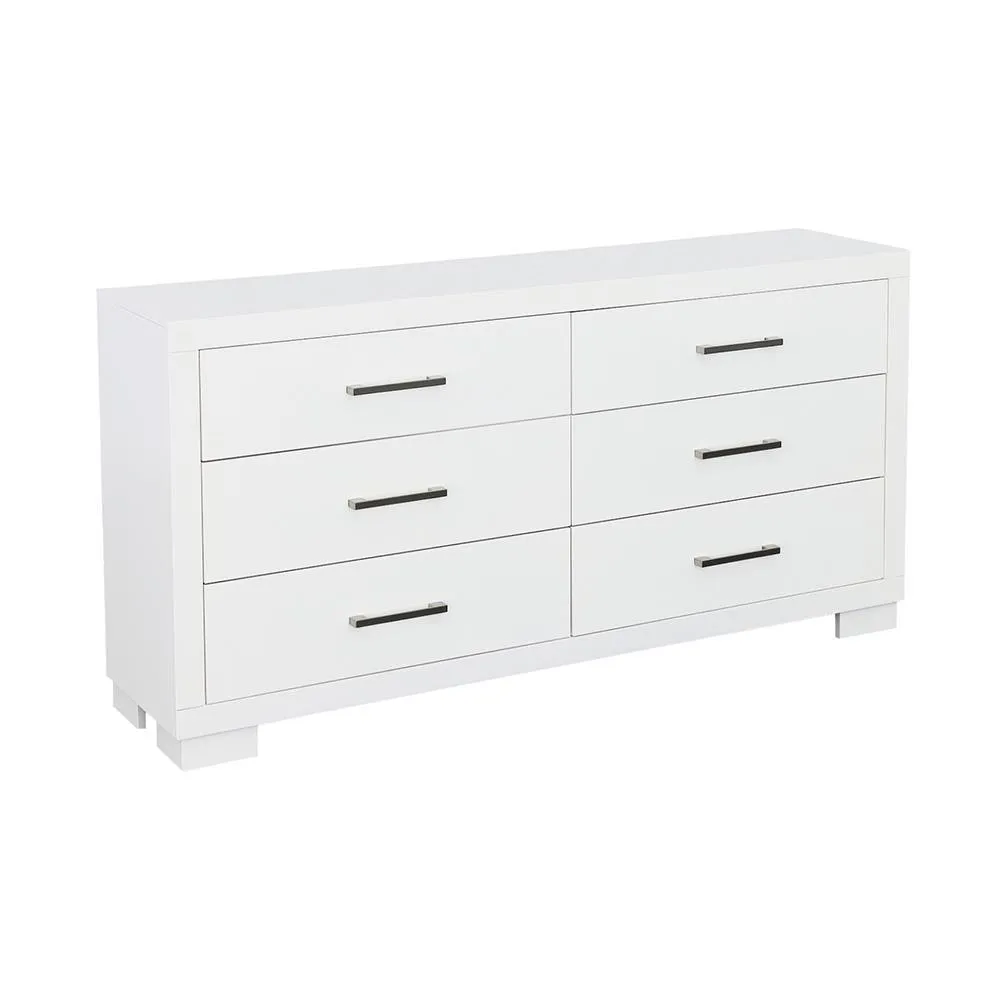 Jessica White 6-Drawer Dresser - Image 3