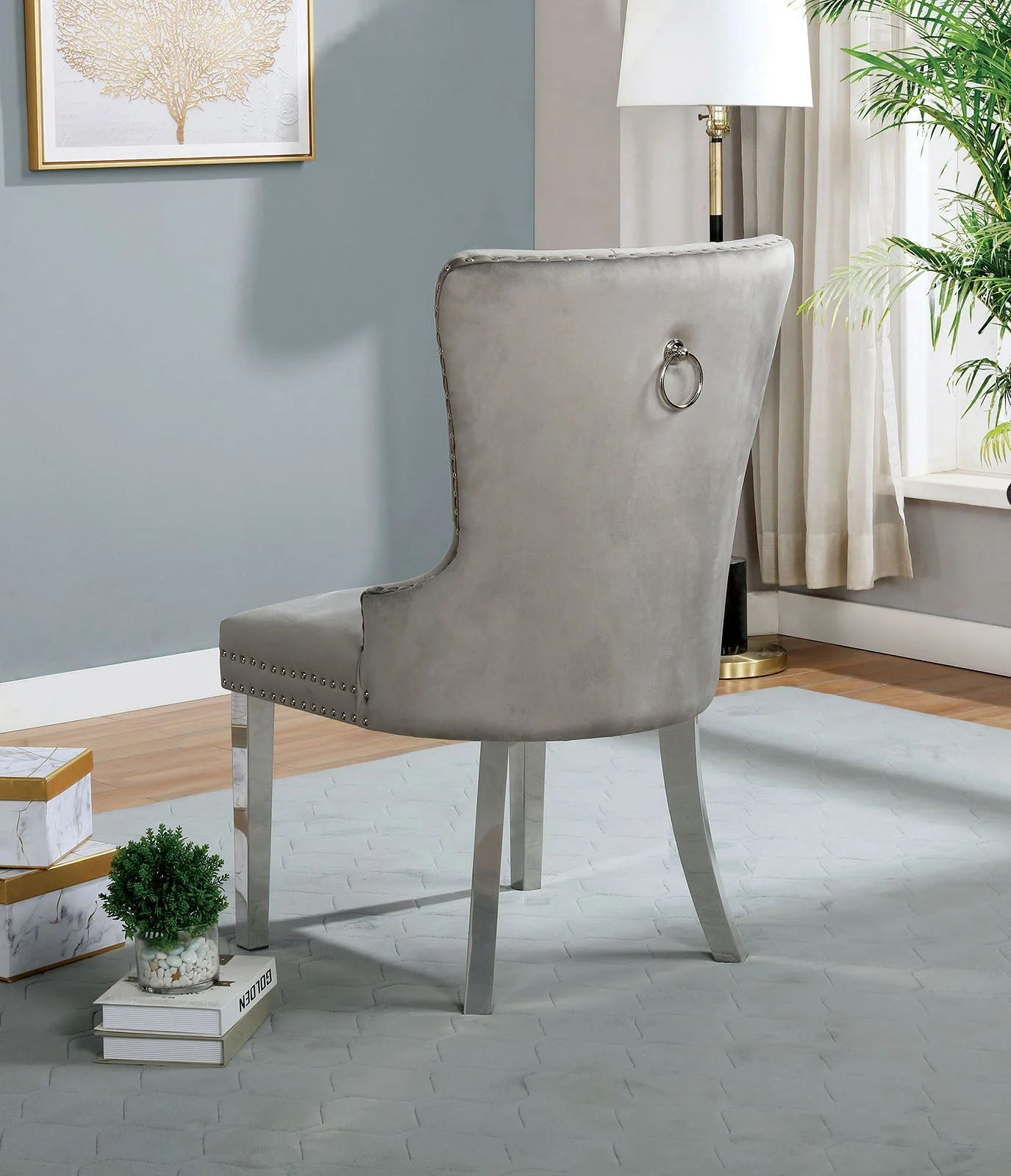 Jewett Gray Wingback Chair - Image 2