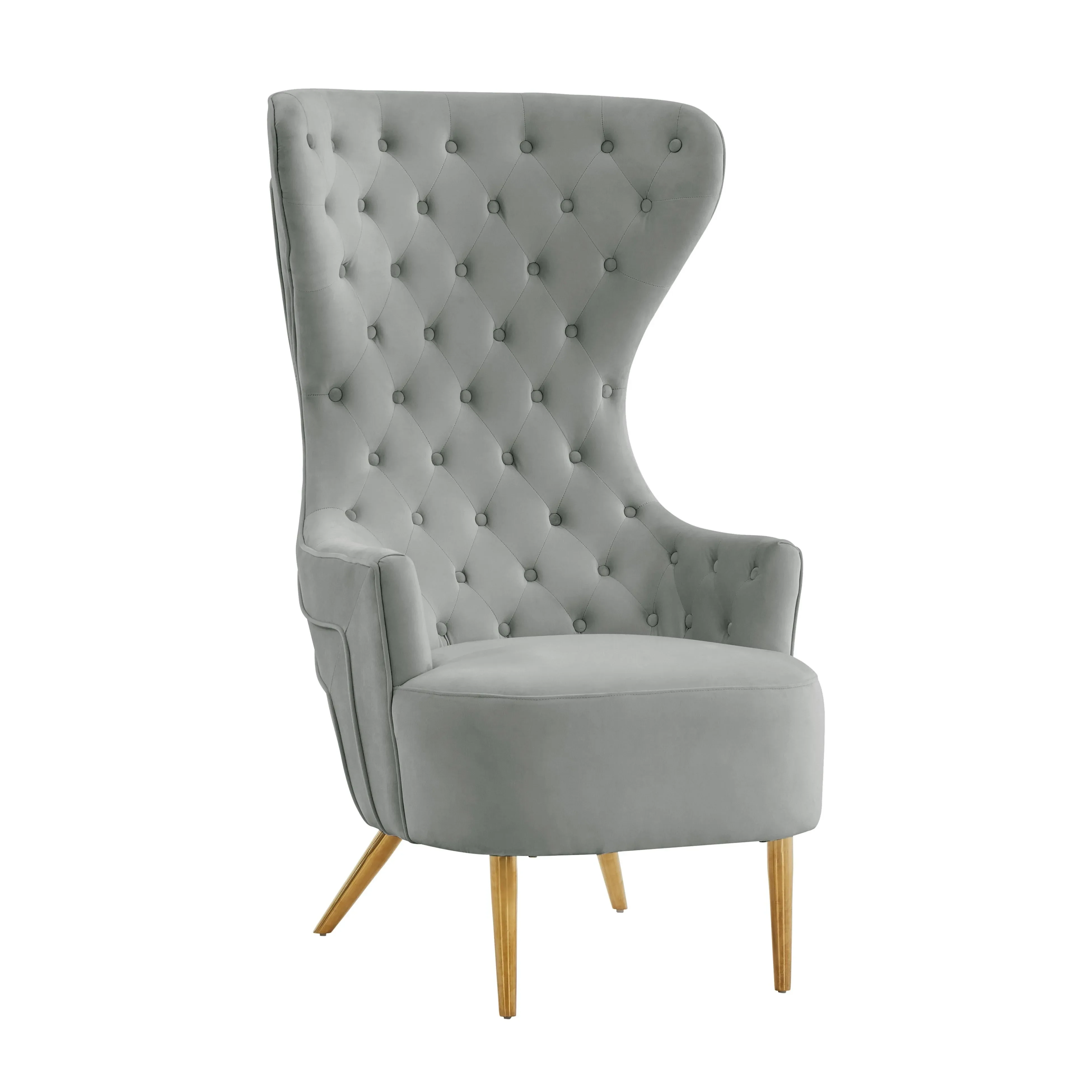 Jezebel Velvet Wingback Chair by Inspire Me! Home Decor - Image 7