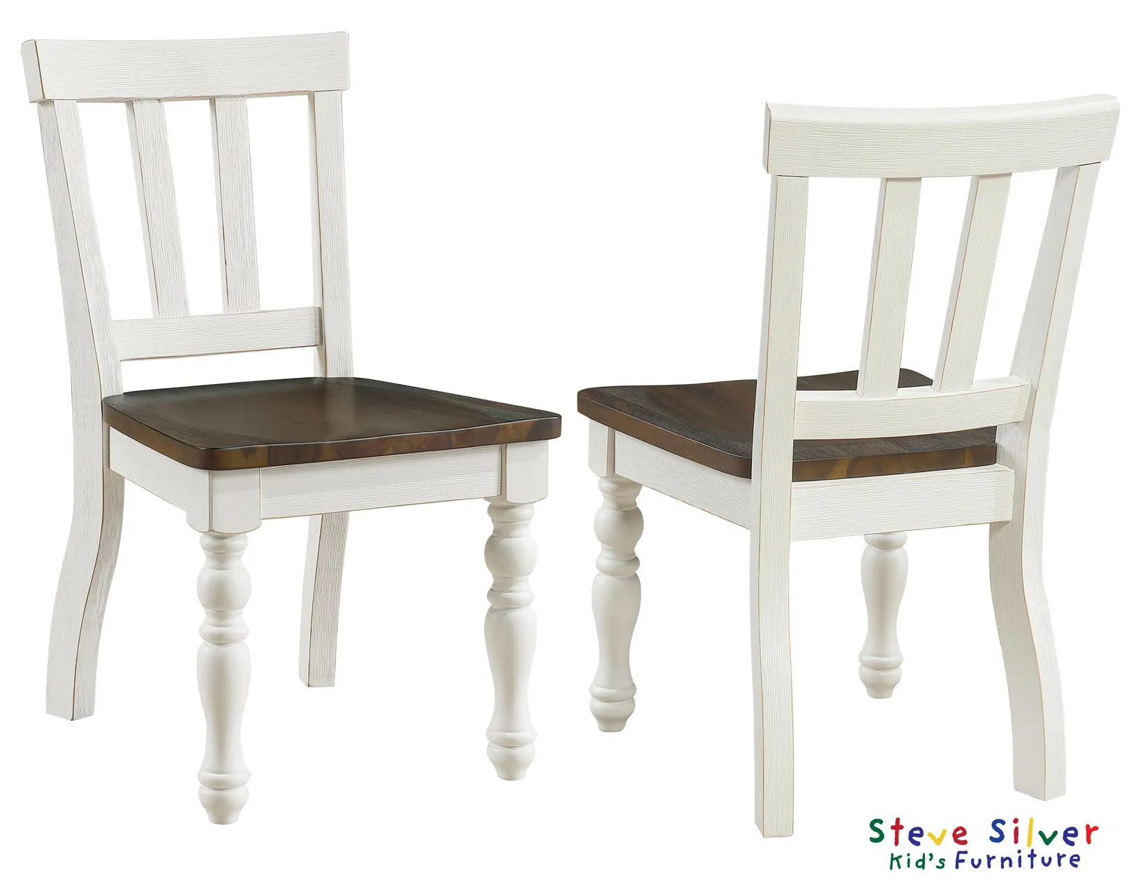 Joanna Mocha/Ivory Solid Wood Kids Dining Side Chair - Image 4
