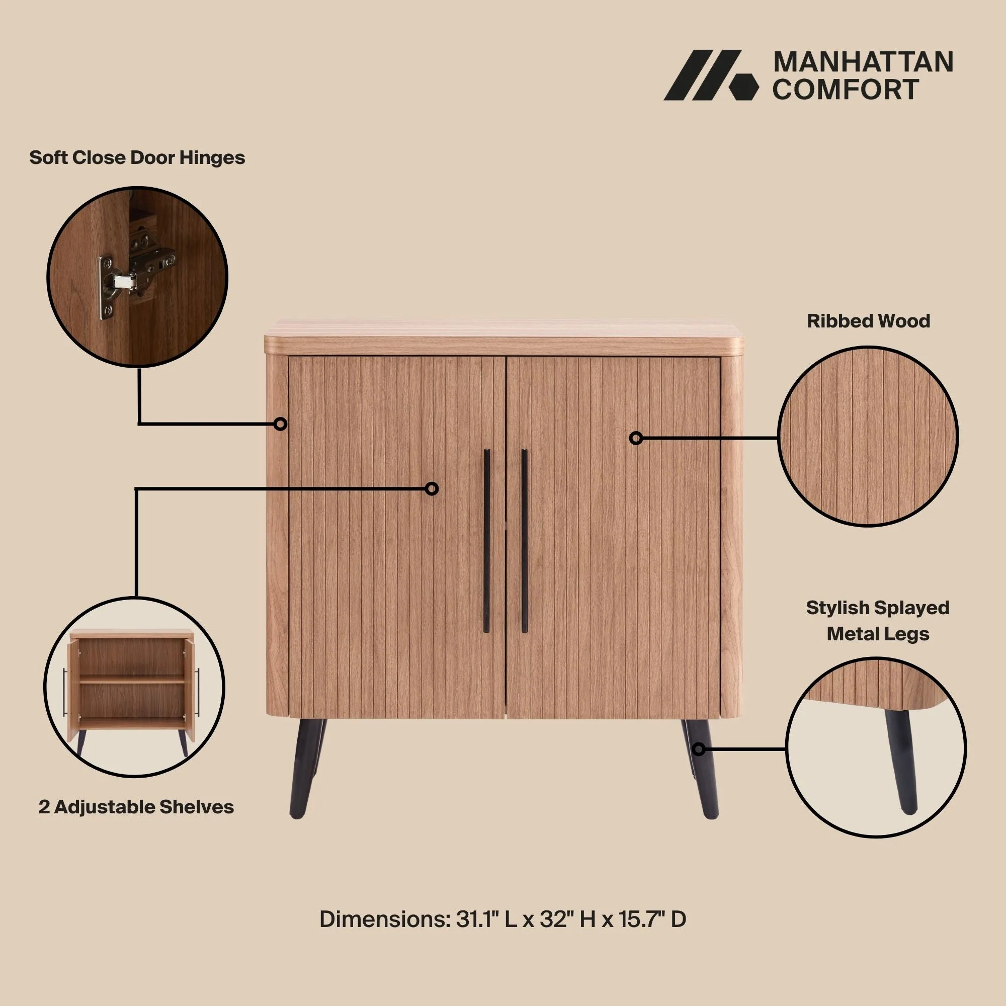 Jodie Accent Cabinet in Maple - Image 4