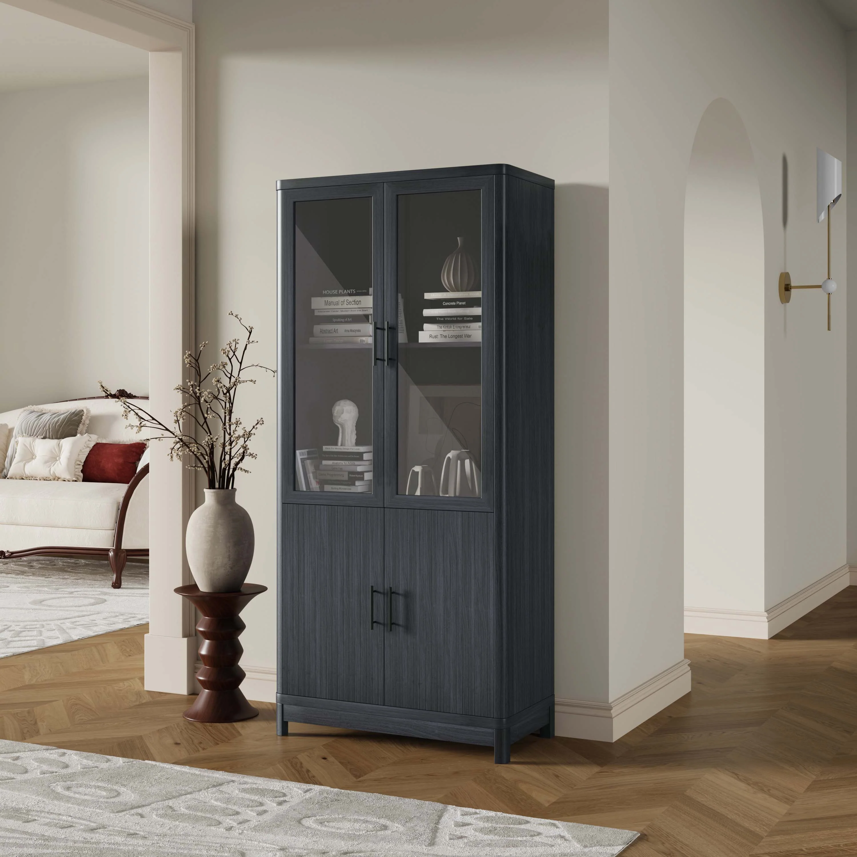 Jodie Bookcase in Charcoal Grey - Image 2