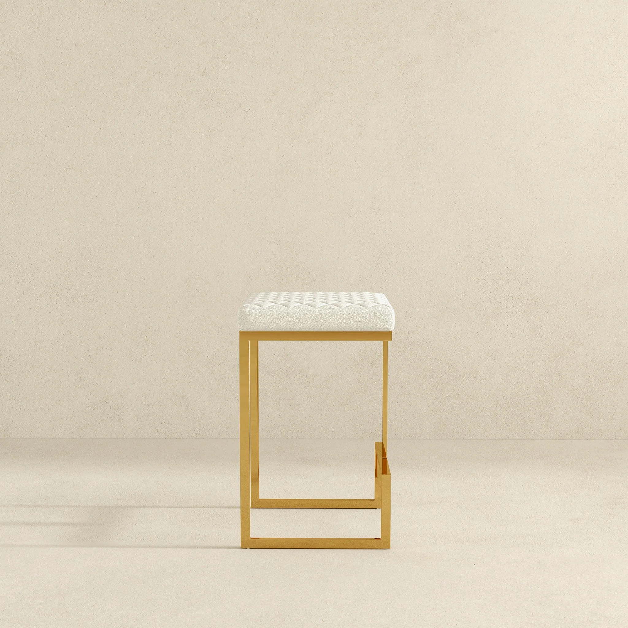 Joel Beige Boucle Counter Stool - Image 4