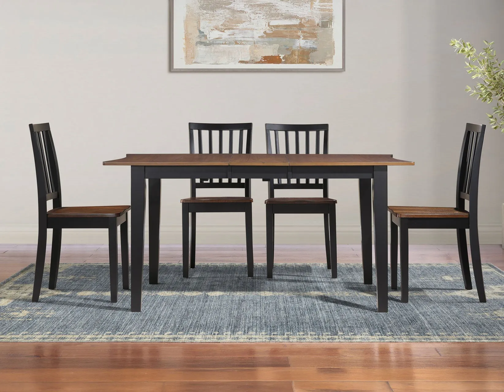 Joplin Walnut/Ebony Dining Table with 12″ Leaf - Image 14