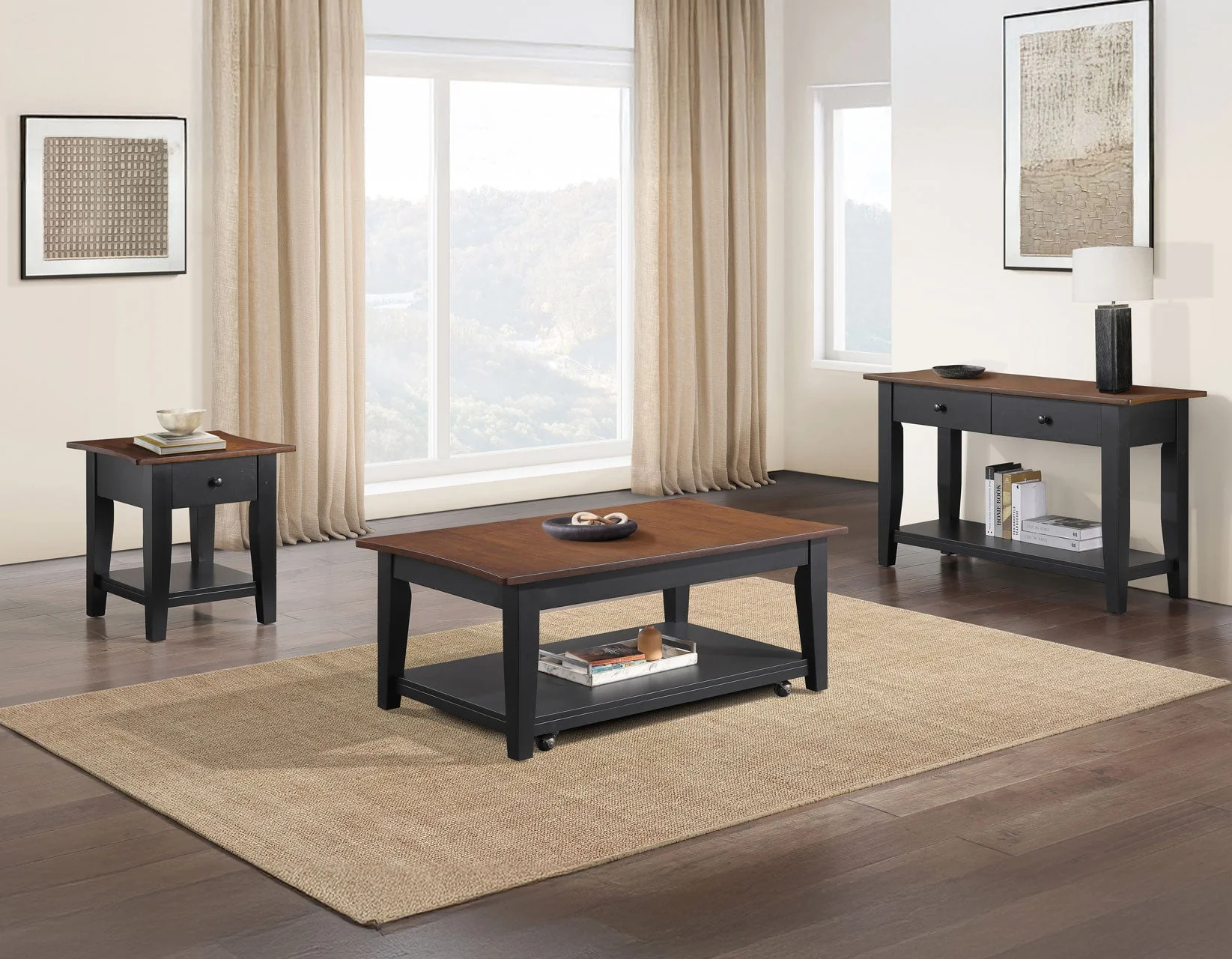 Joplin Walnut/Ebony Sofa Table - Image 6