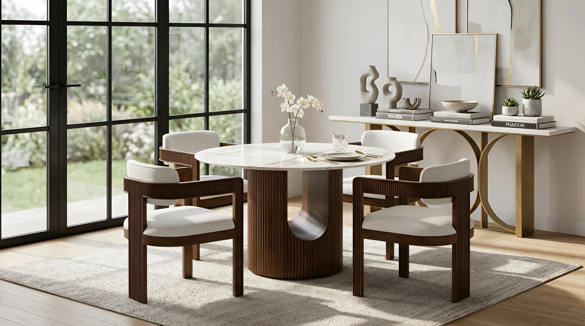 Jorri White/Walnut Dining Room Set - Image 2