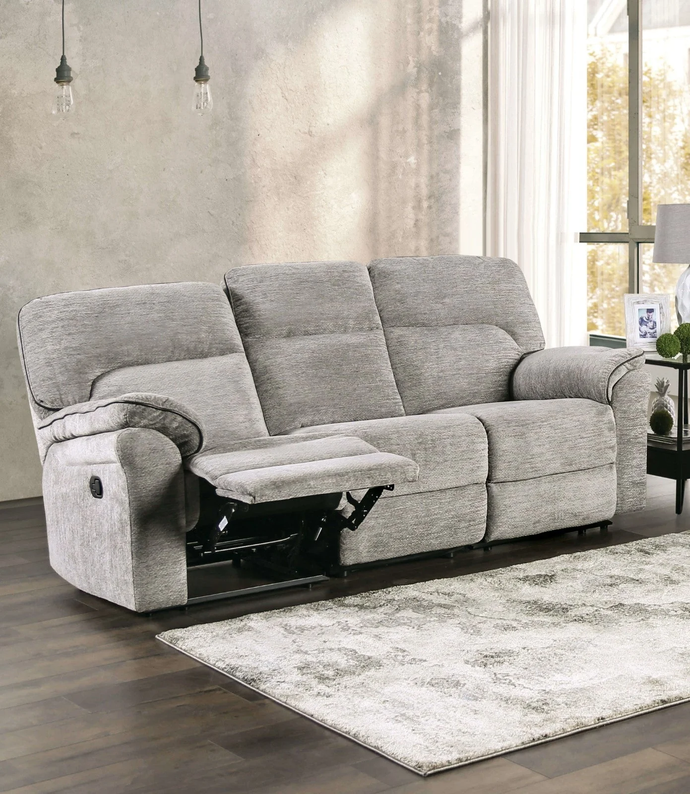 Josias Light Gray Fabric Sofa & Loveseat - Image 2