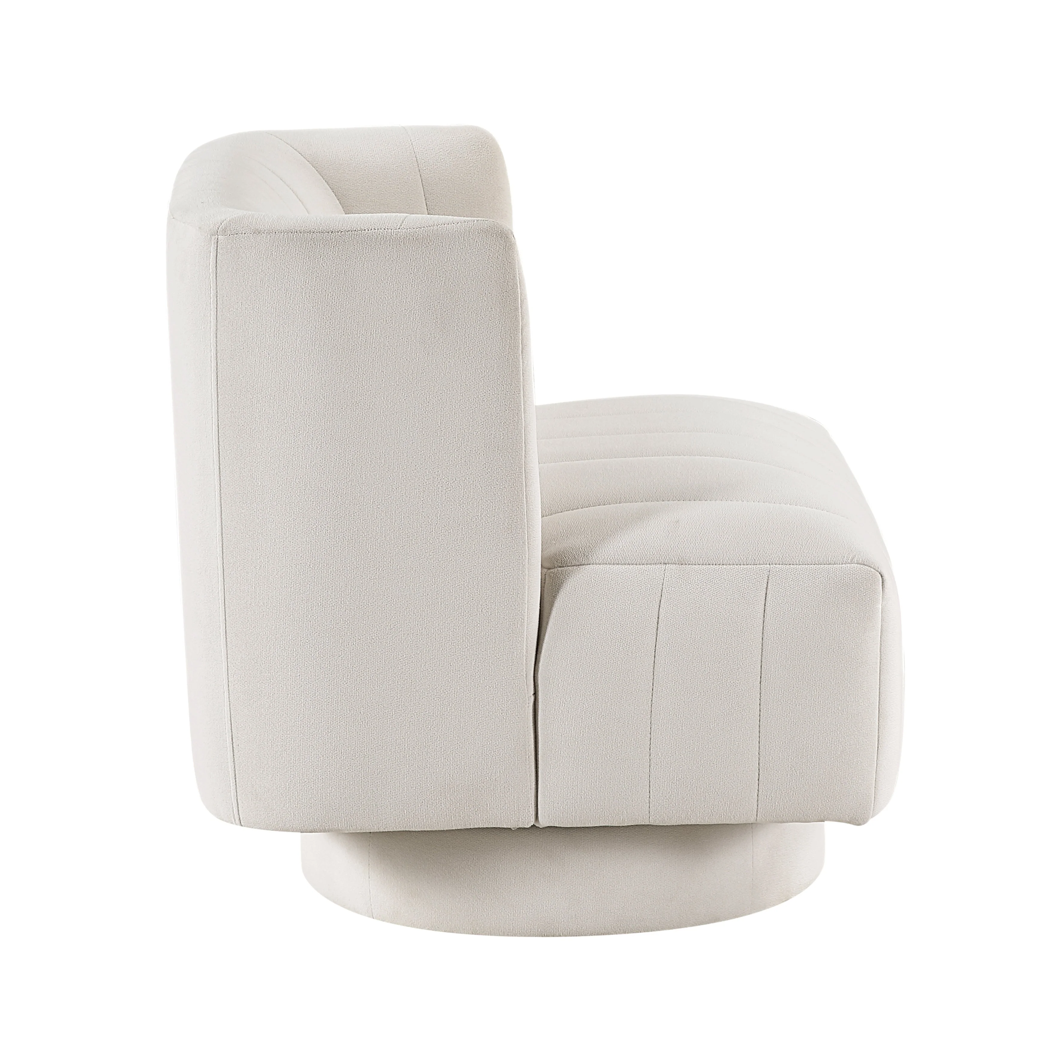 Joyce Beige Swivel Chair - Image 3