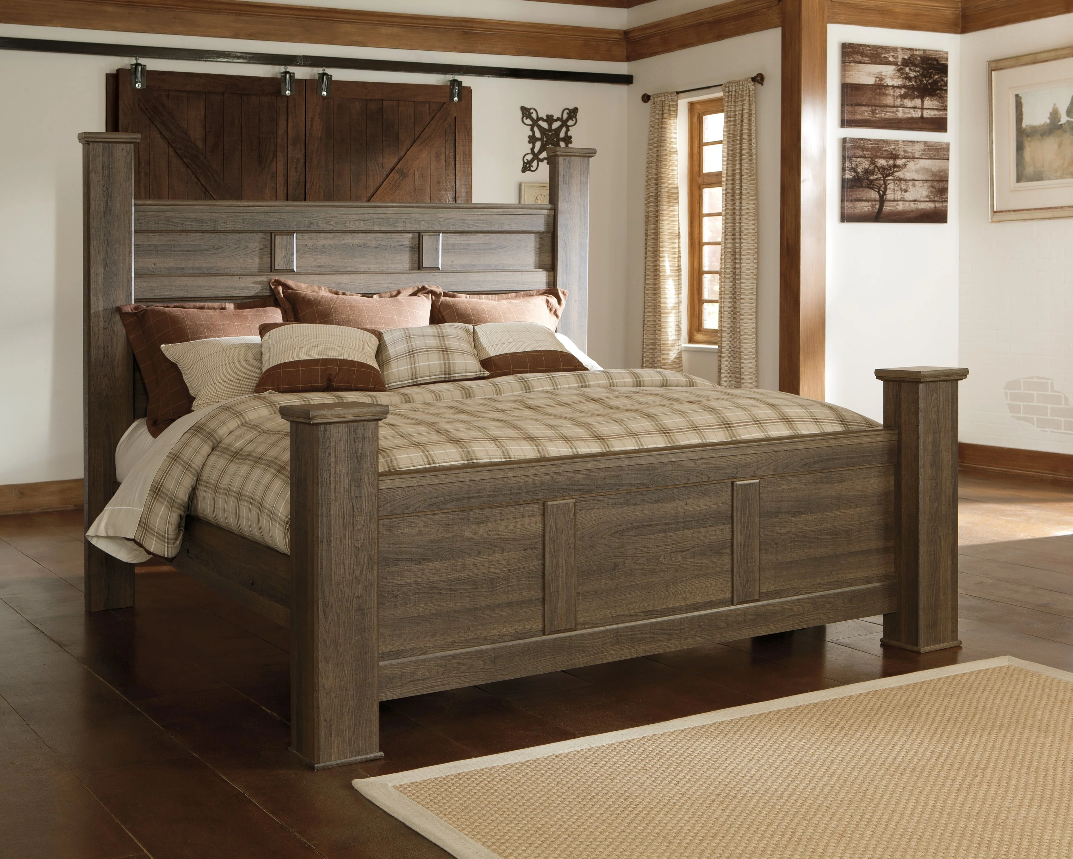 Juararo Dark Brown Poster Bedroom Set - Image 26