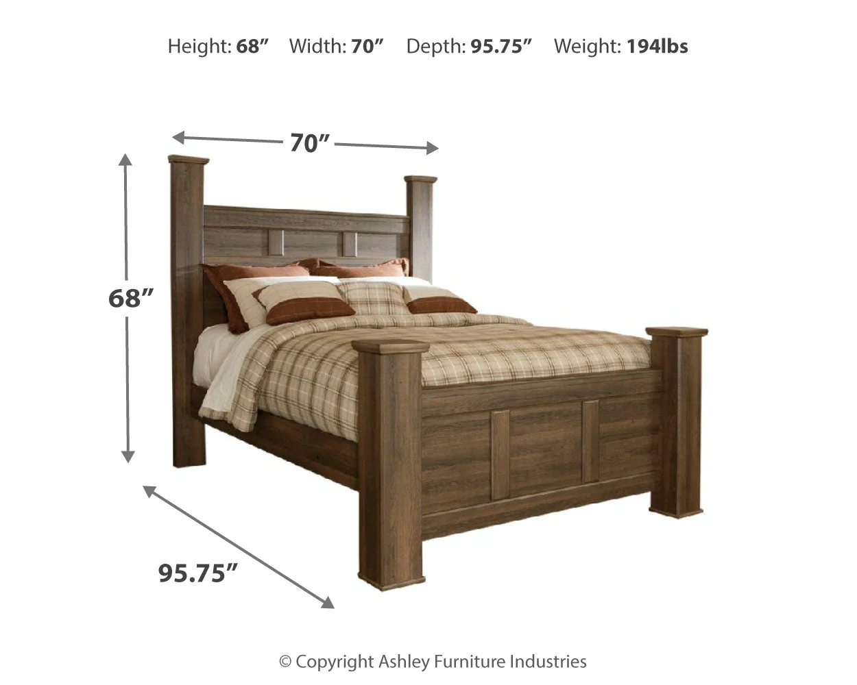 Juararo Dark Brown Poster Bedroom Set - Image 31