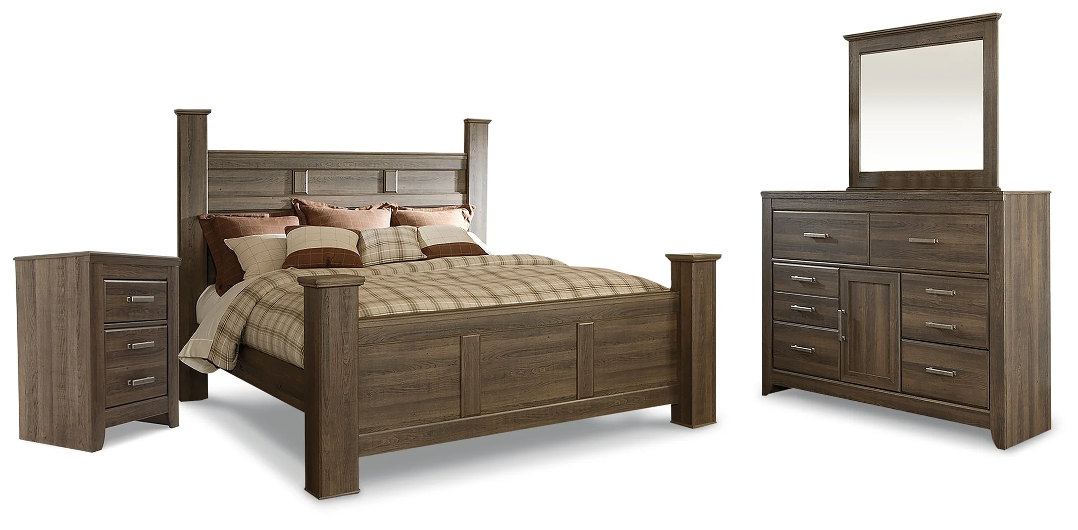 Juararo Dark Brown Poster Bedroom Set - Image 7