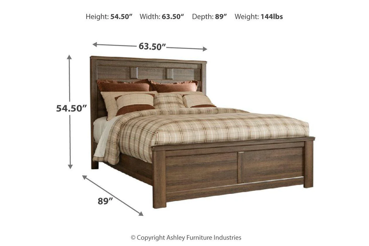 Juararo Dark Brown Queen Panel Bed - Image 3