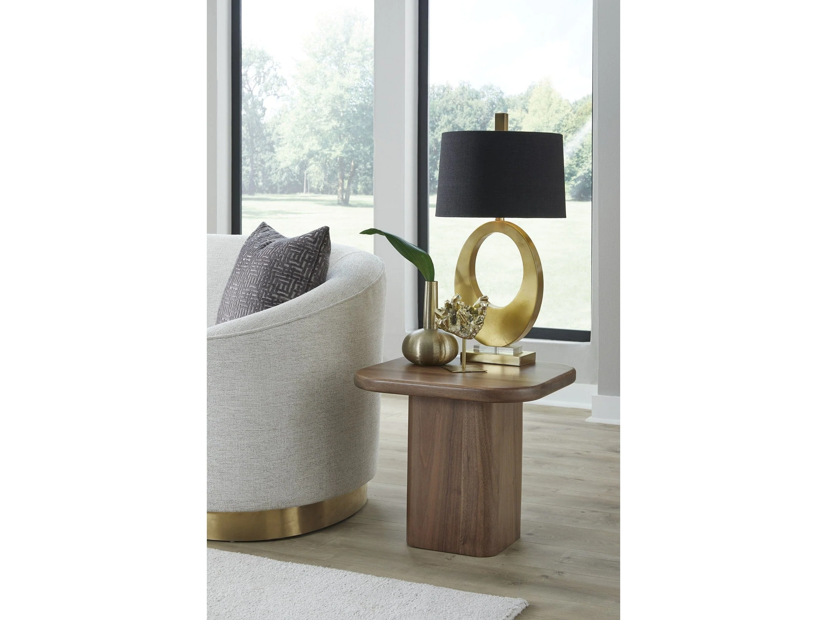 Juba Mongoose Walnut End Table