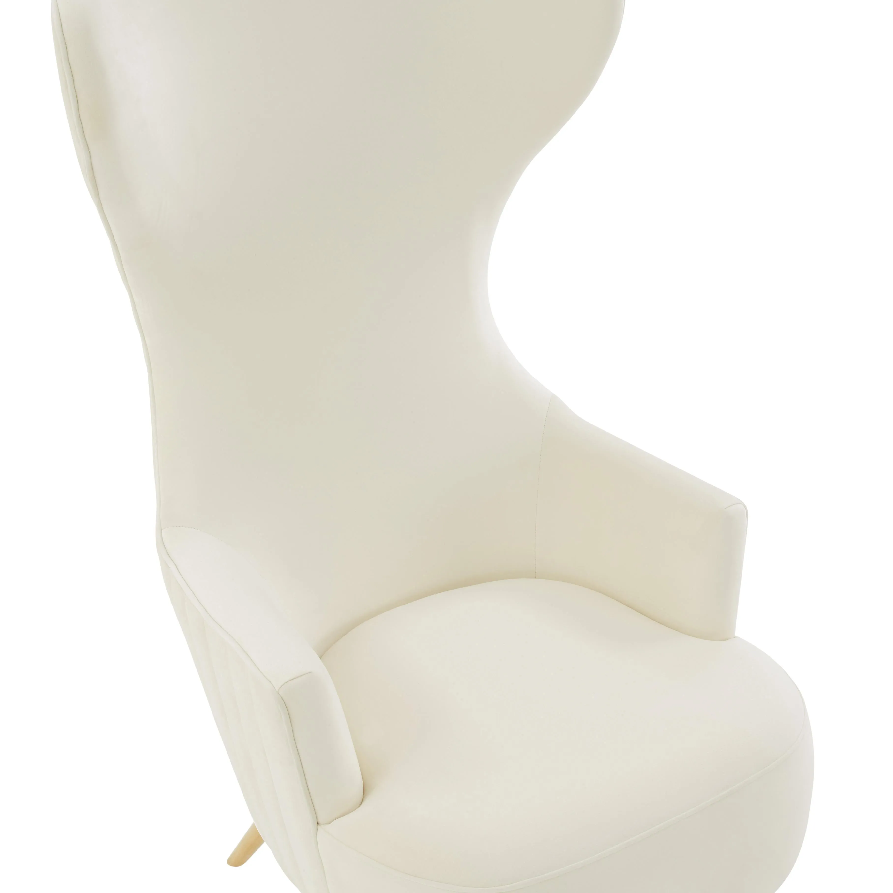 Julia Velvet Channel Tufted Wingback Chair by Inspire Me! Home Decor - Image 6