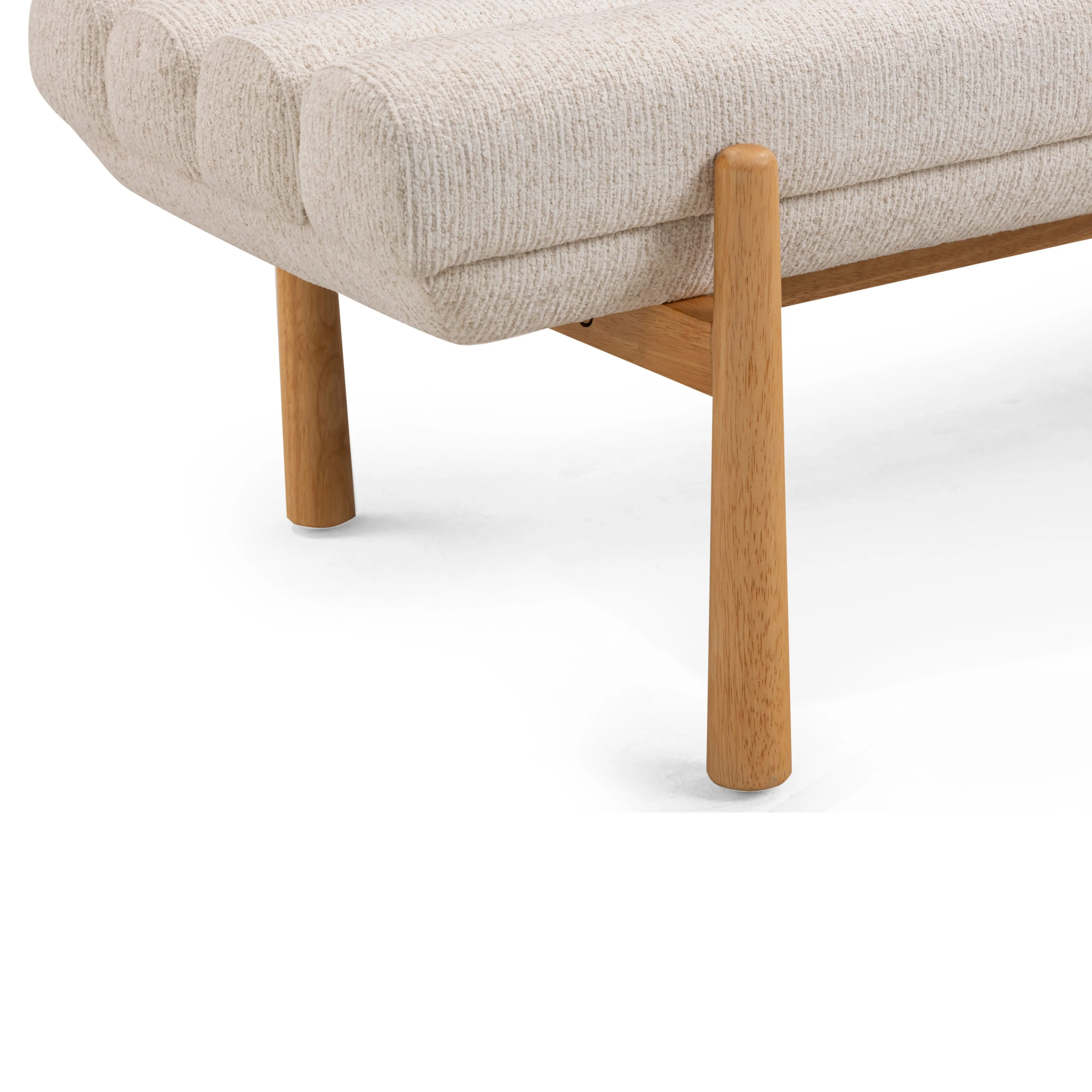 Julianna 56" Textured Fabric Bench - Image 3