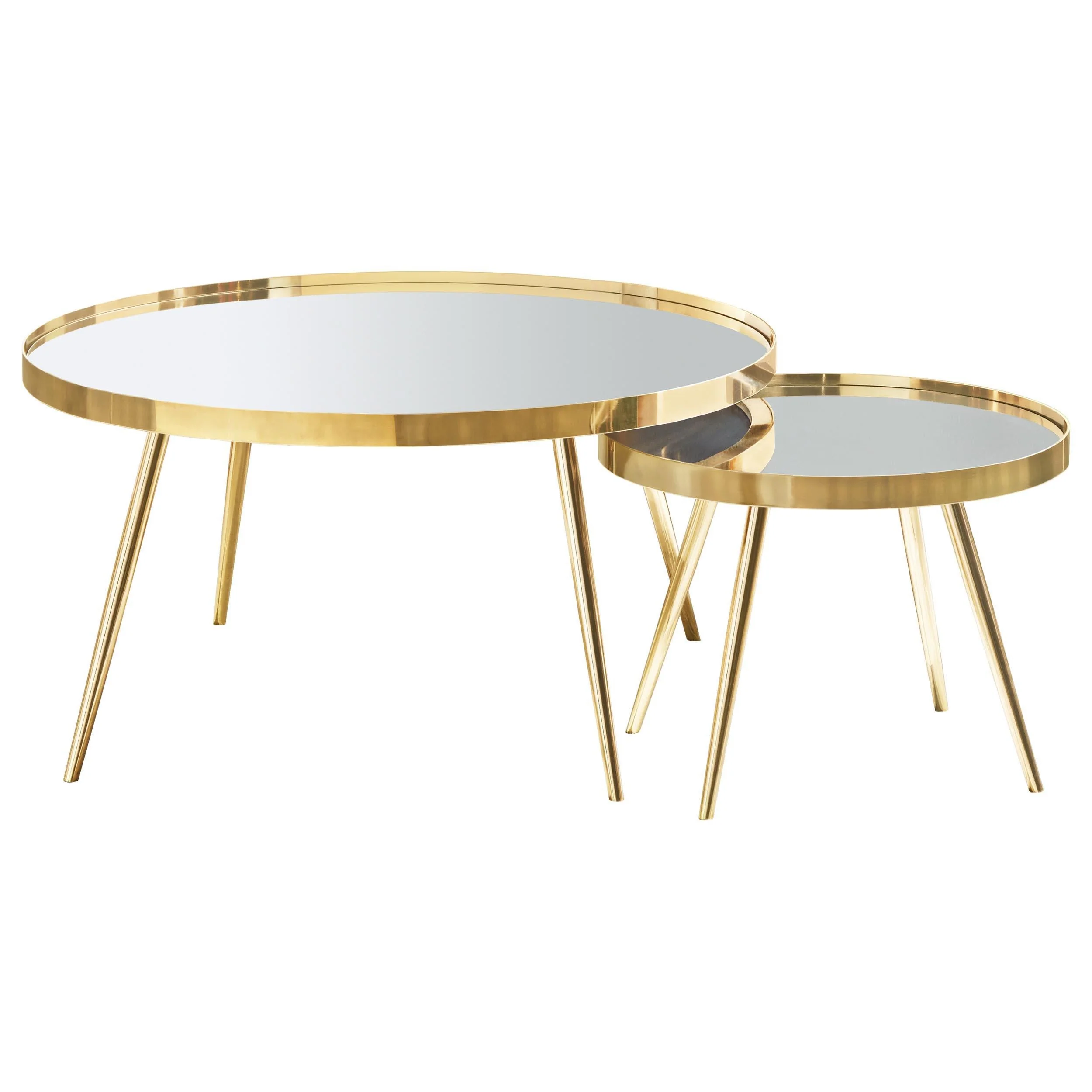 Kaelyn Gold 4-Piece Round Coffee and End Table Set - Image 4