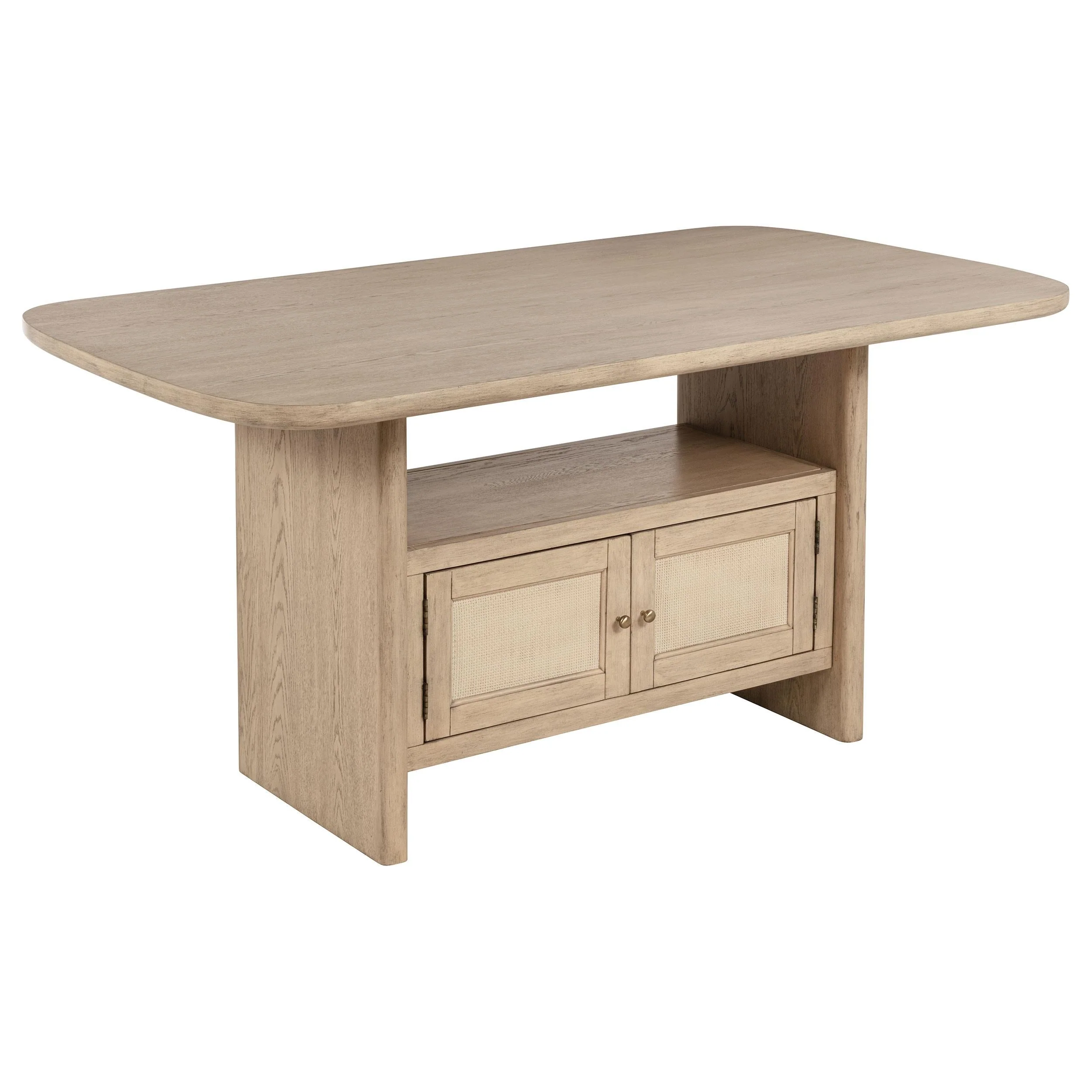 Kailani 7-piece Wood Counter Height Dining Set Beige Oak - Image 2