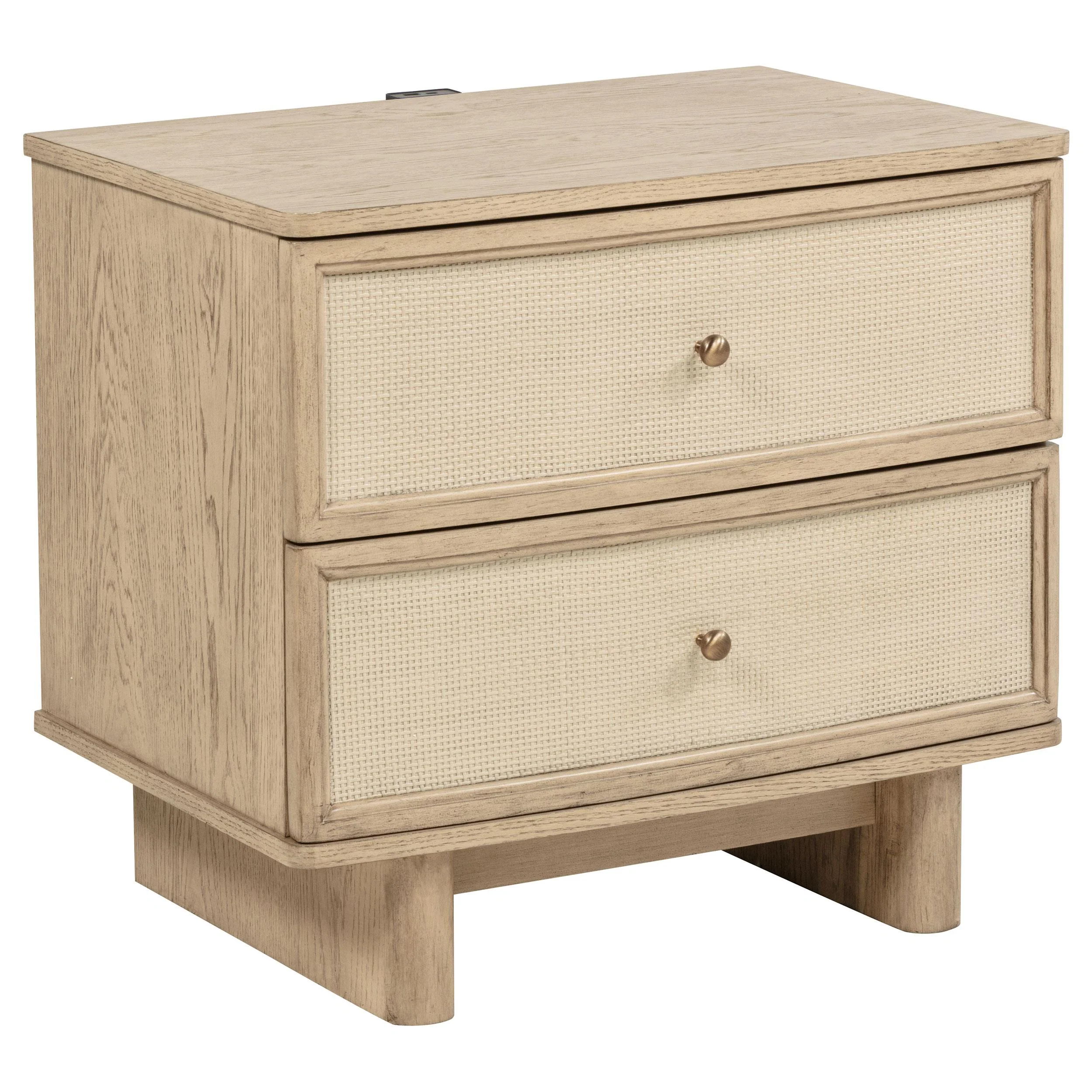 Kailani Beige Oak 2-Drawer Nightstand - Image 2