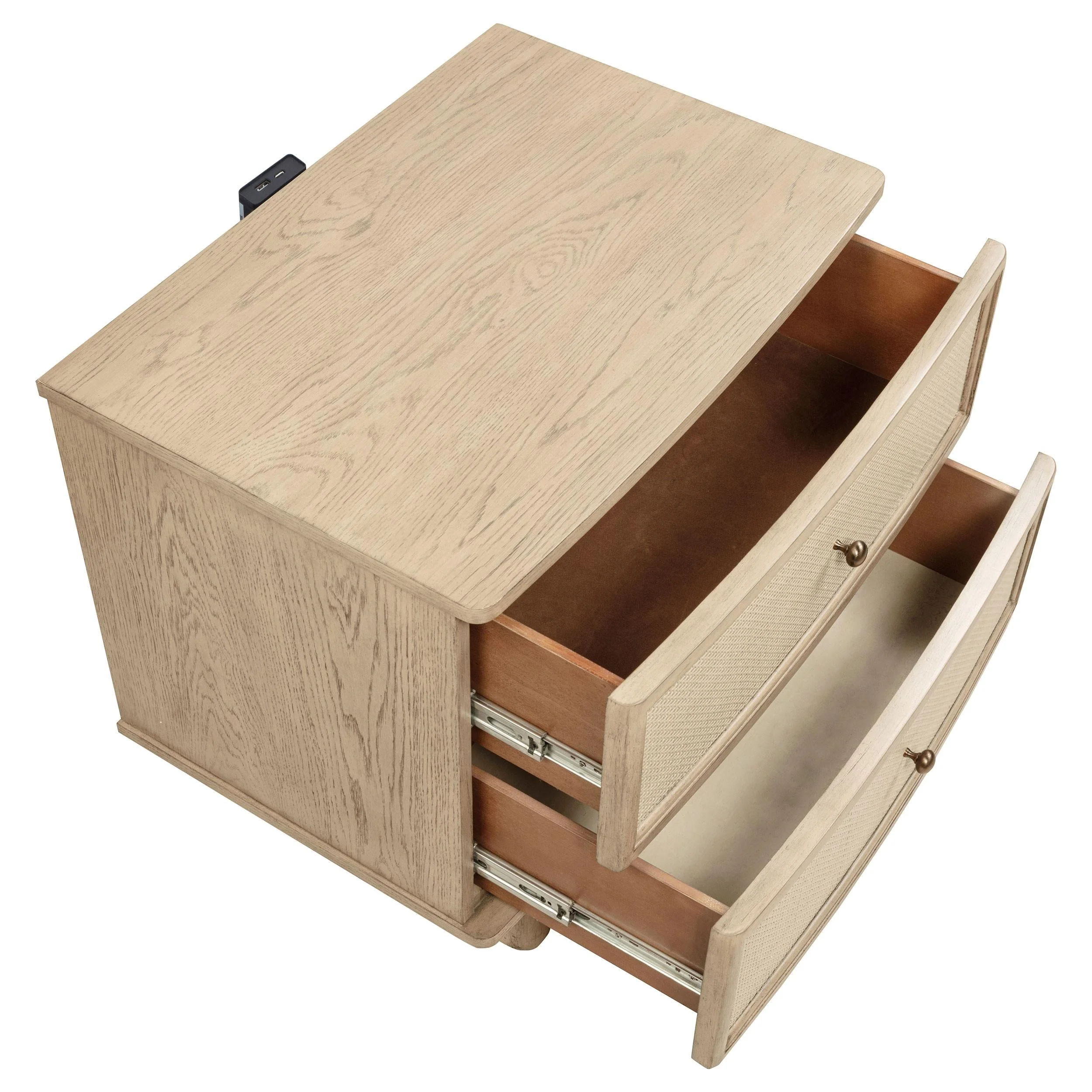 Kailani Beige Oak 2-Drawer Nightstand - Image 8