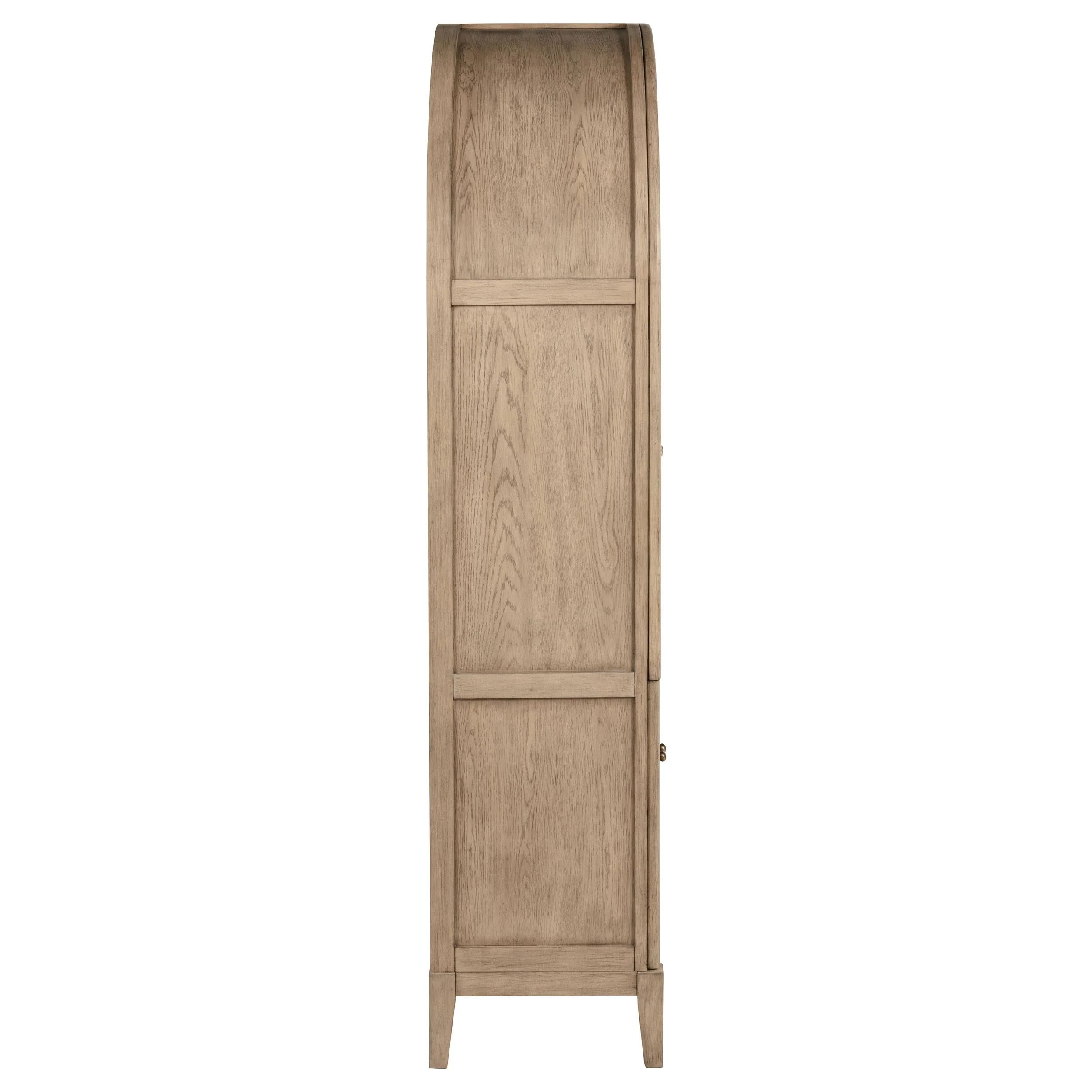 Kailani Beige Oak 4-Door Cane Dining Vitrine Display Cabinet - Image 7