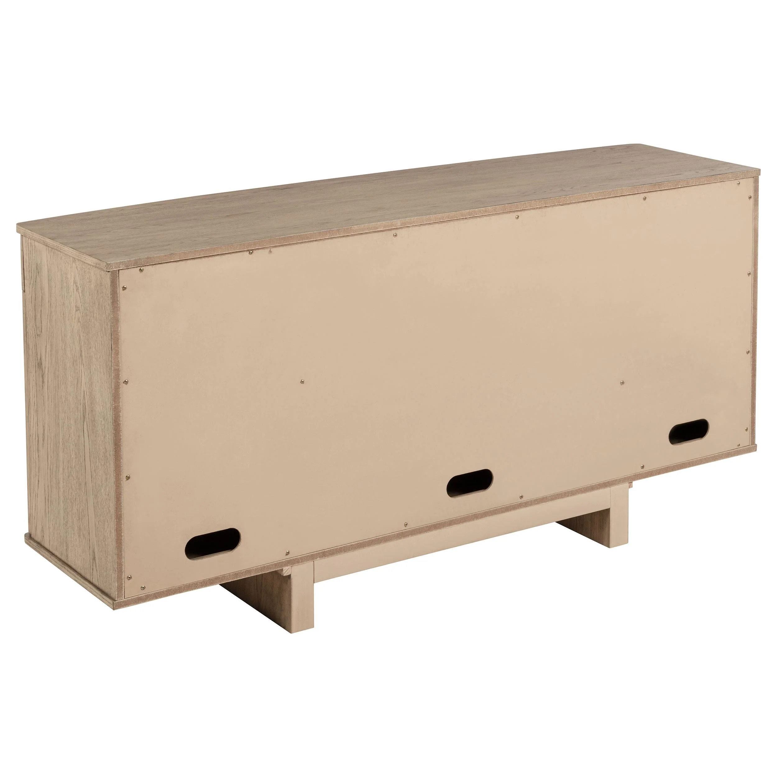Kailani Beige Oak 4-Door Cane Sideboard Buffet Cabinet - Image 6