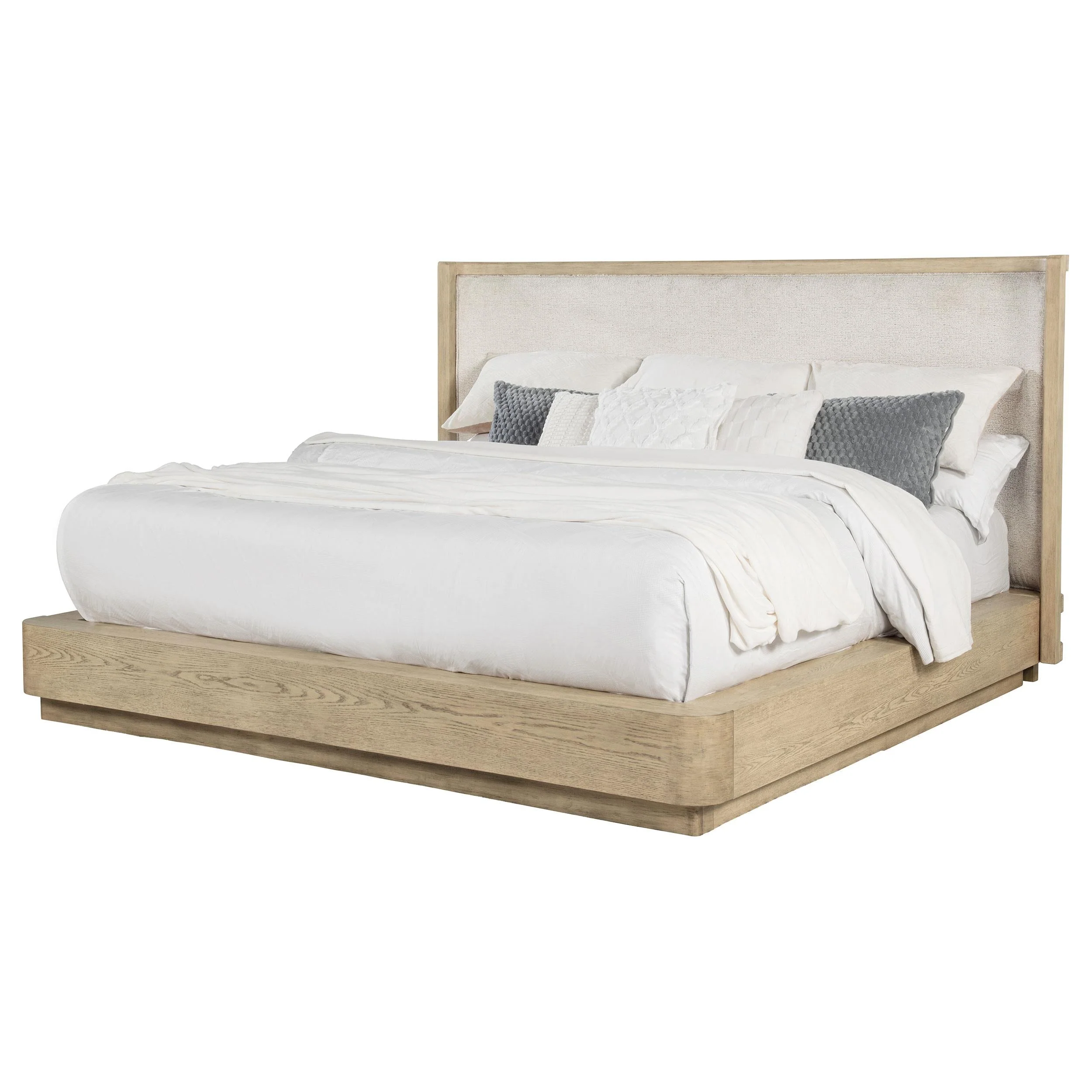 Kailani Beige Oak Wingback California King Platform Bed - Image 2