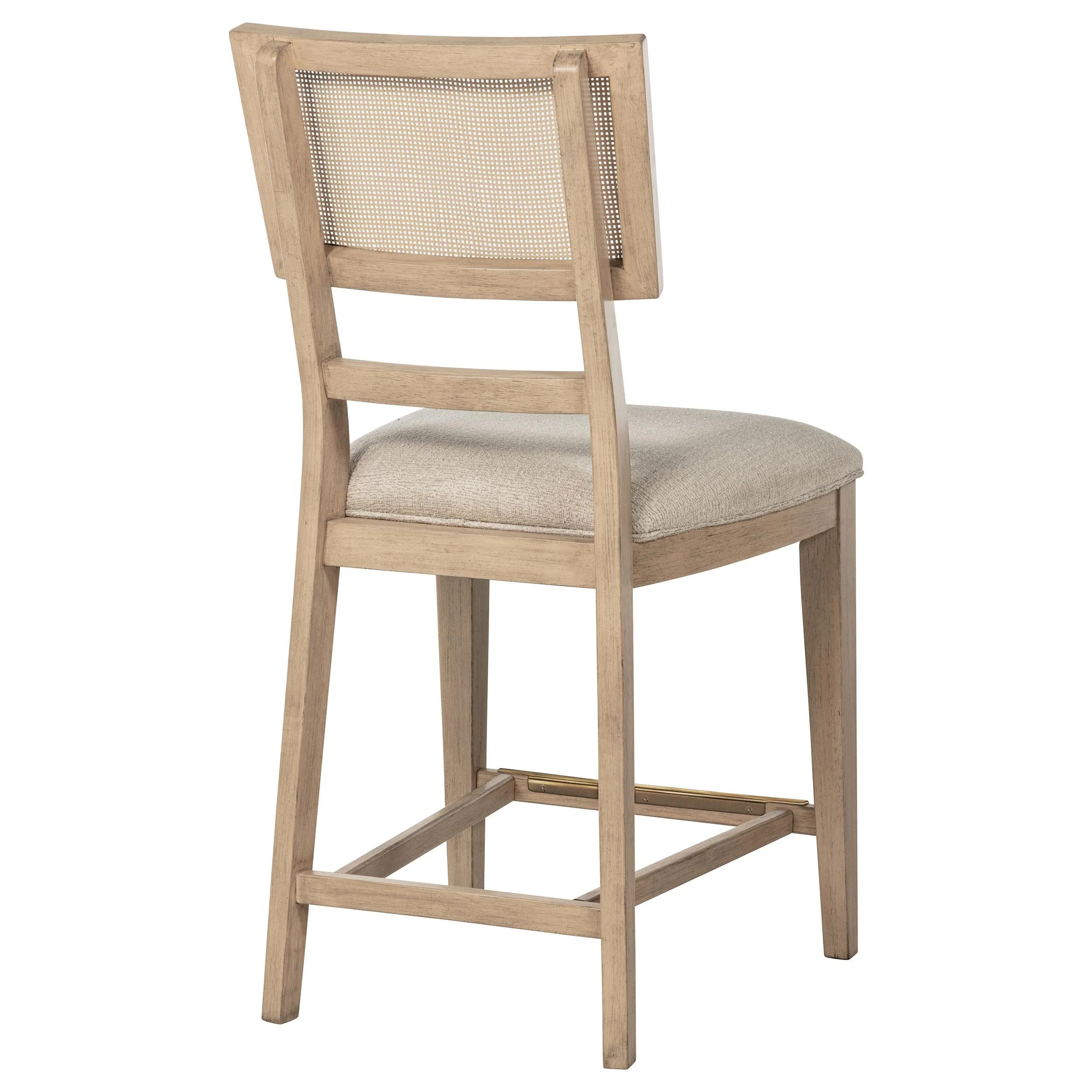 Kailani Radio Weave Cane Counter Dining Side Chair Beige Oak, Set of 2 - Image 9