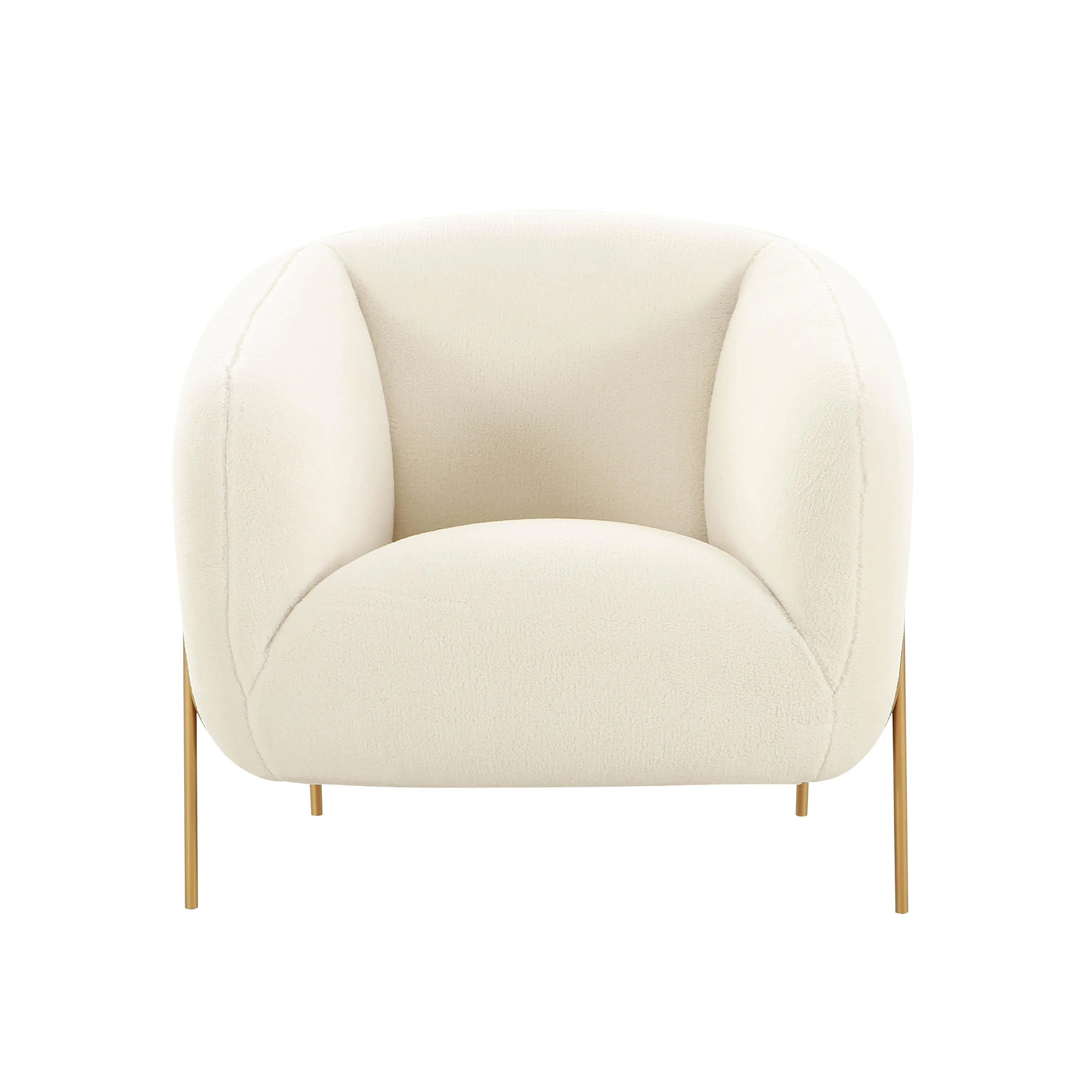 Kandra Cream Shearling Accent Chair by Inspire Me! Home Decor - Image 3
