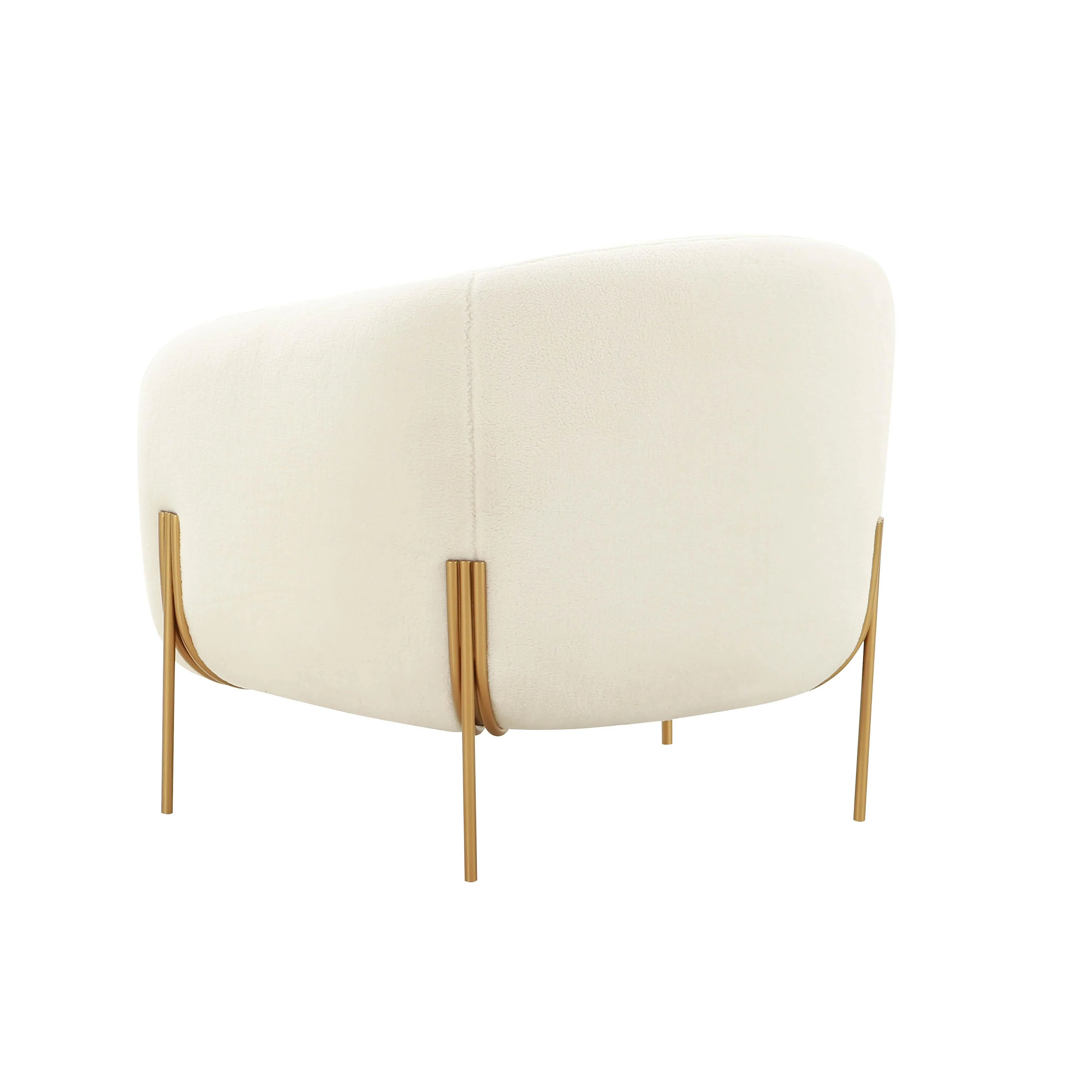 Kandra Cream Shearling Accent Chair by Inspire Me! Home Decor - Image 4