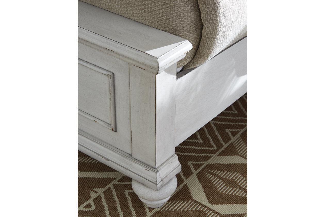 Kanwyn Whitewash King Panel Bed - Image 3